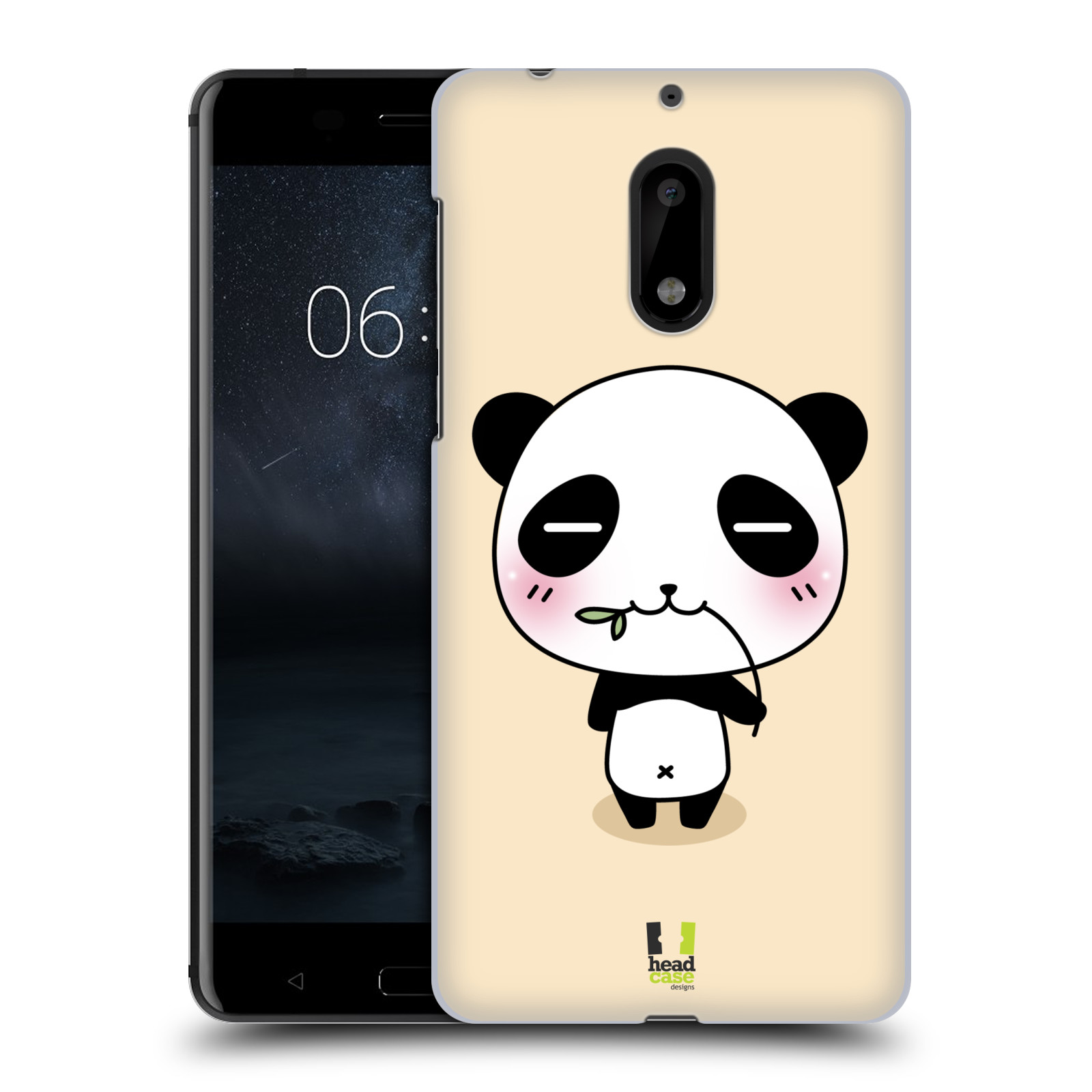 HEAD CASE plastový obal na mobil Nokia 6 vzor Roztomilá panda krémová