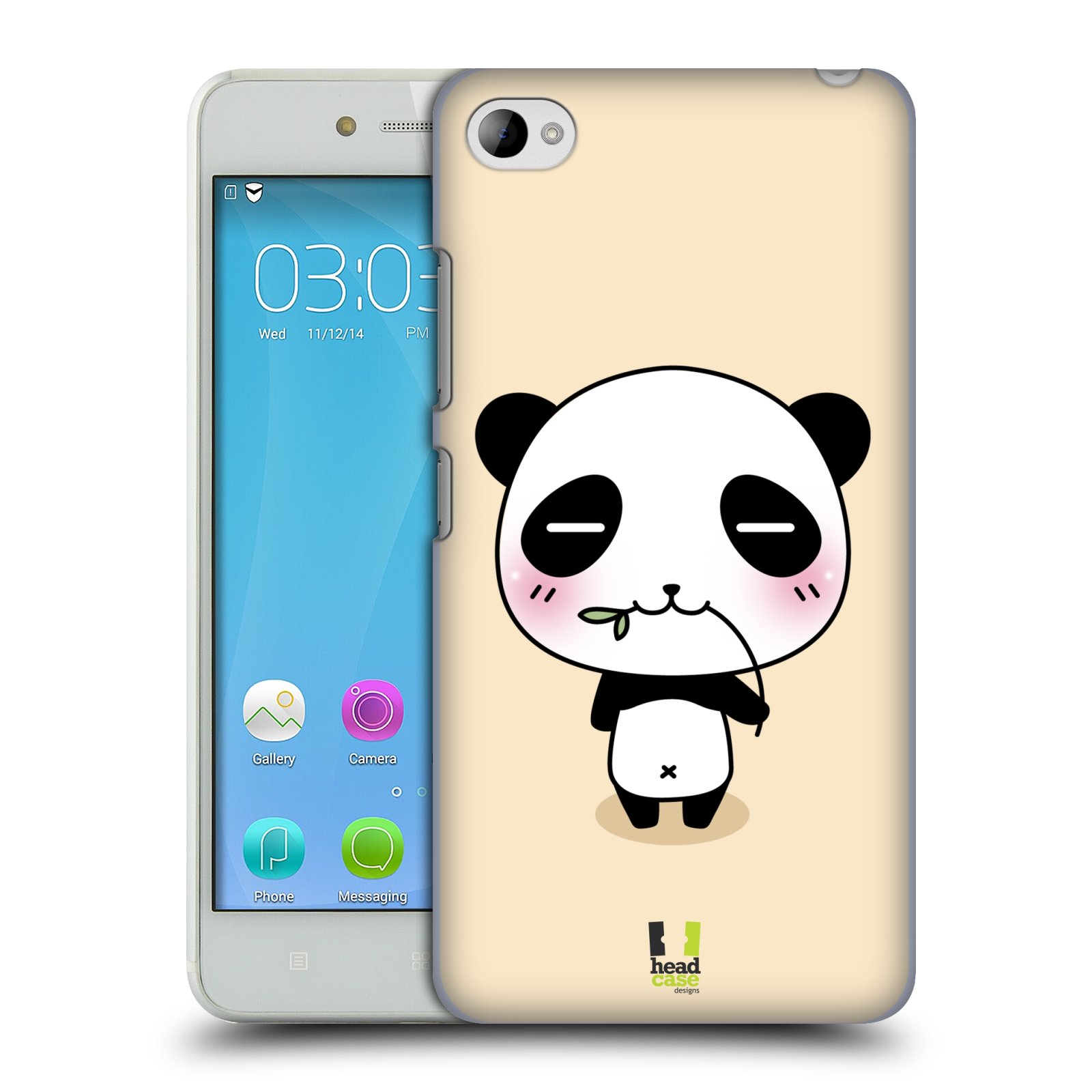 HEAD CASE pevný plastový obal na mobil LENOVO S90 vzor Roztomilá panda krémová
