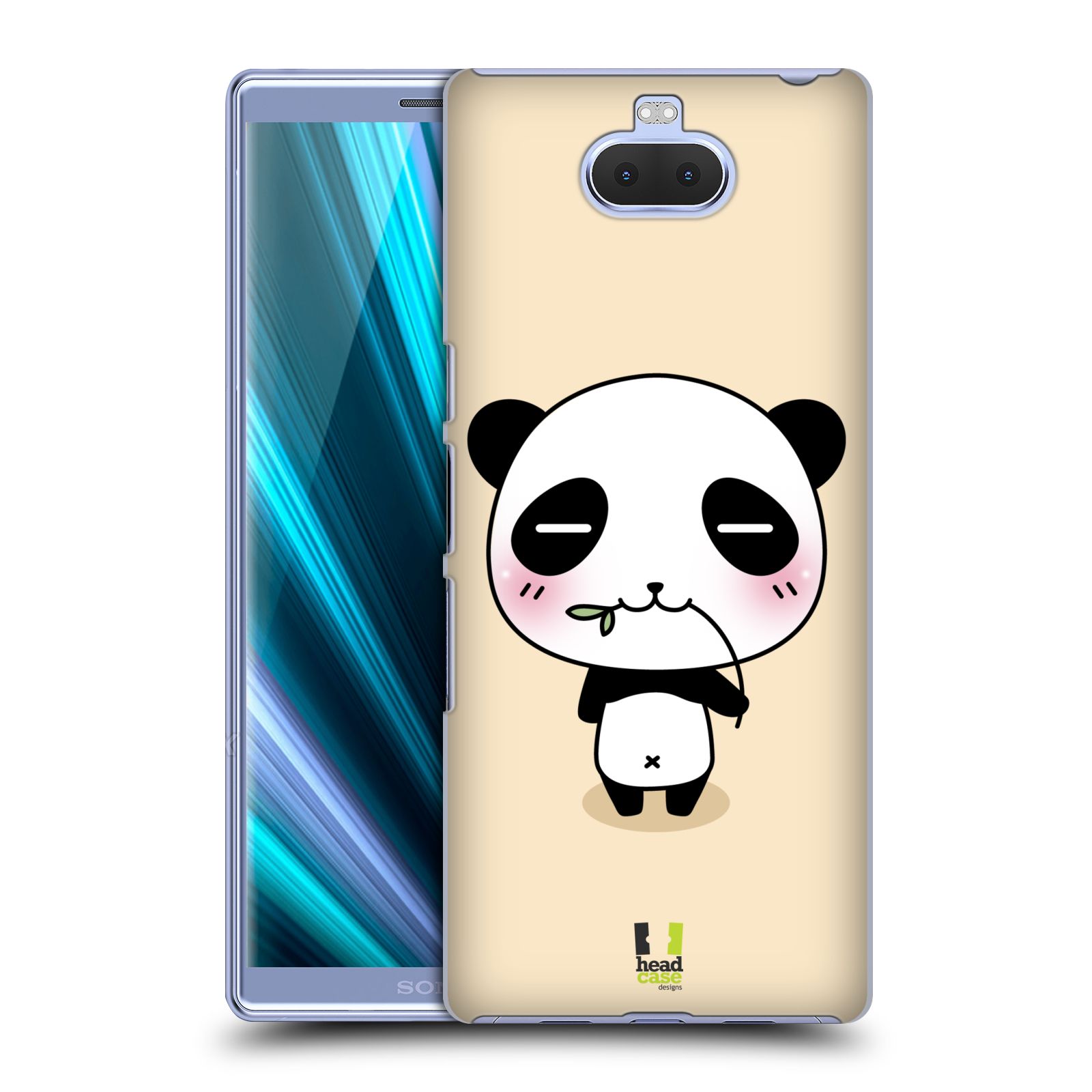 Pouzdro na mobil Sony Xperia 10 - Head Case - vzor Roztomilá panda krémová