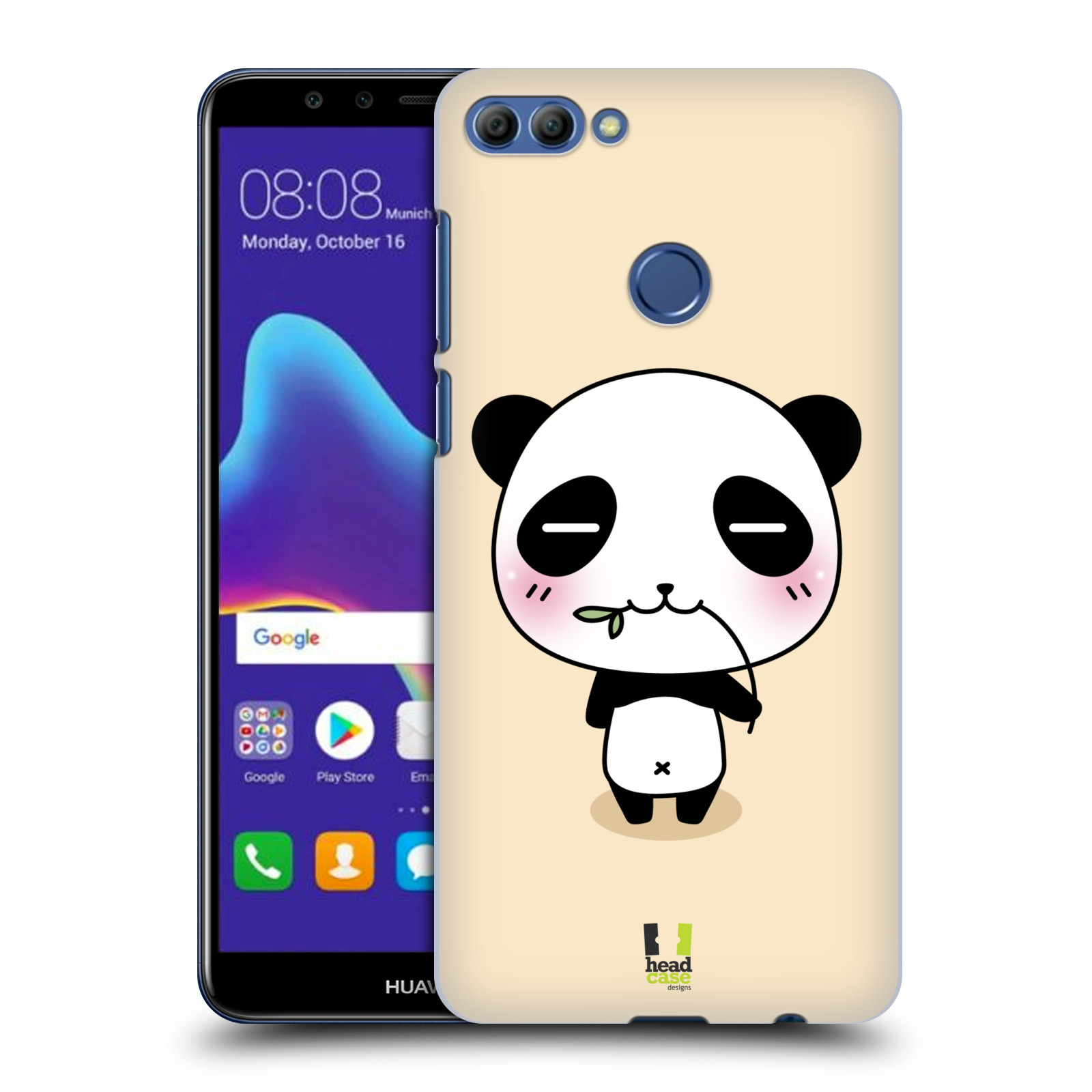 HEAD CASE plastový obal na mobil Huawei Y9 2018 vzor Roztomilá panda krémová