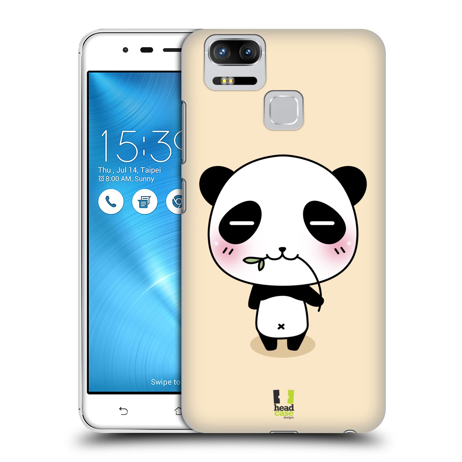 HEAD CASE plastový obal na mobil Asus Zenfone 3 Zoom ZE553KL vzor Roztomilá panda krémová