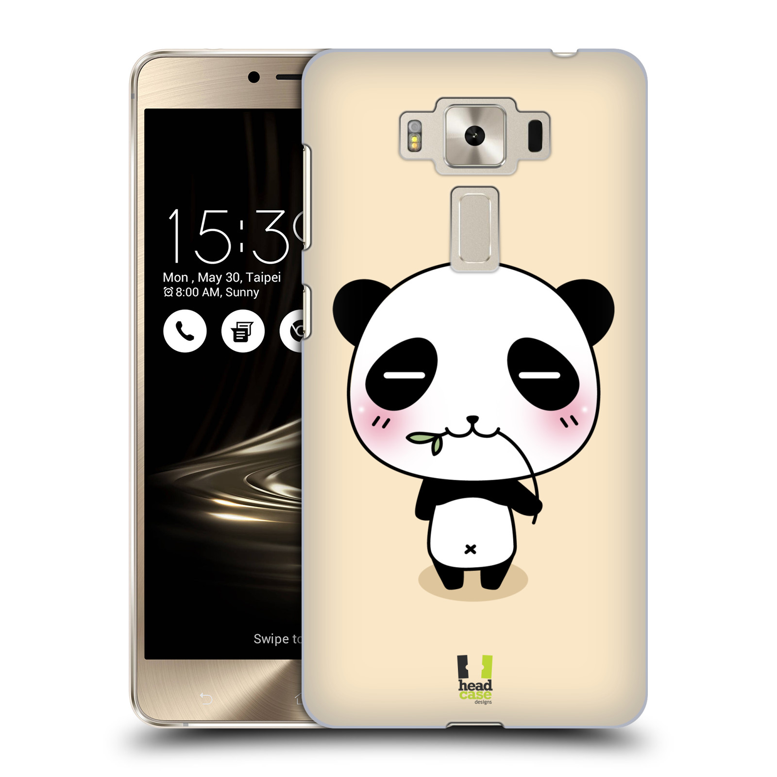 HEAD CASE plastový obal na mobil Asus Zenfone 3 DELUXE ZS550KL vzor Roztomilá panda krémová