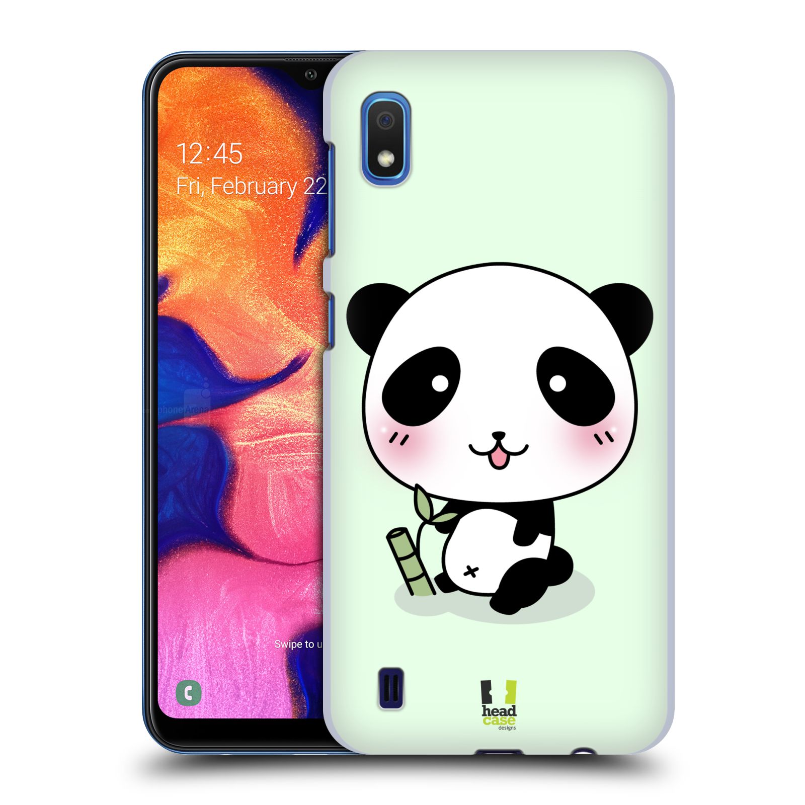 Pouzdro na mobil Samsung Galaxy A10 - HEAD CASE - vzor Roztomilá panda zelená