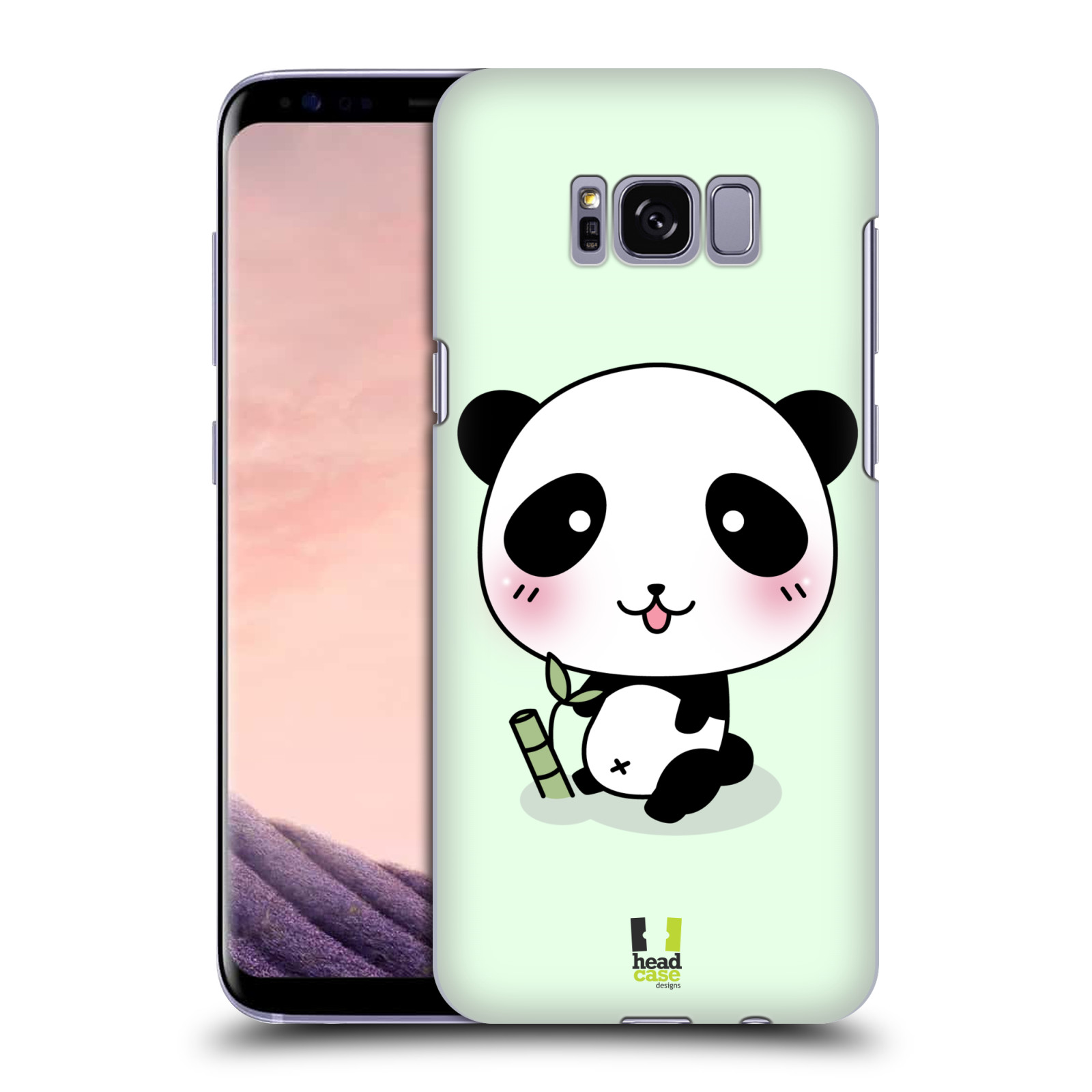 HEAD CASE plastový obal na mobil Samsung Galaxy S8 vzor Roztomilá panda zelená