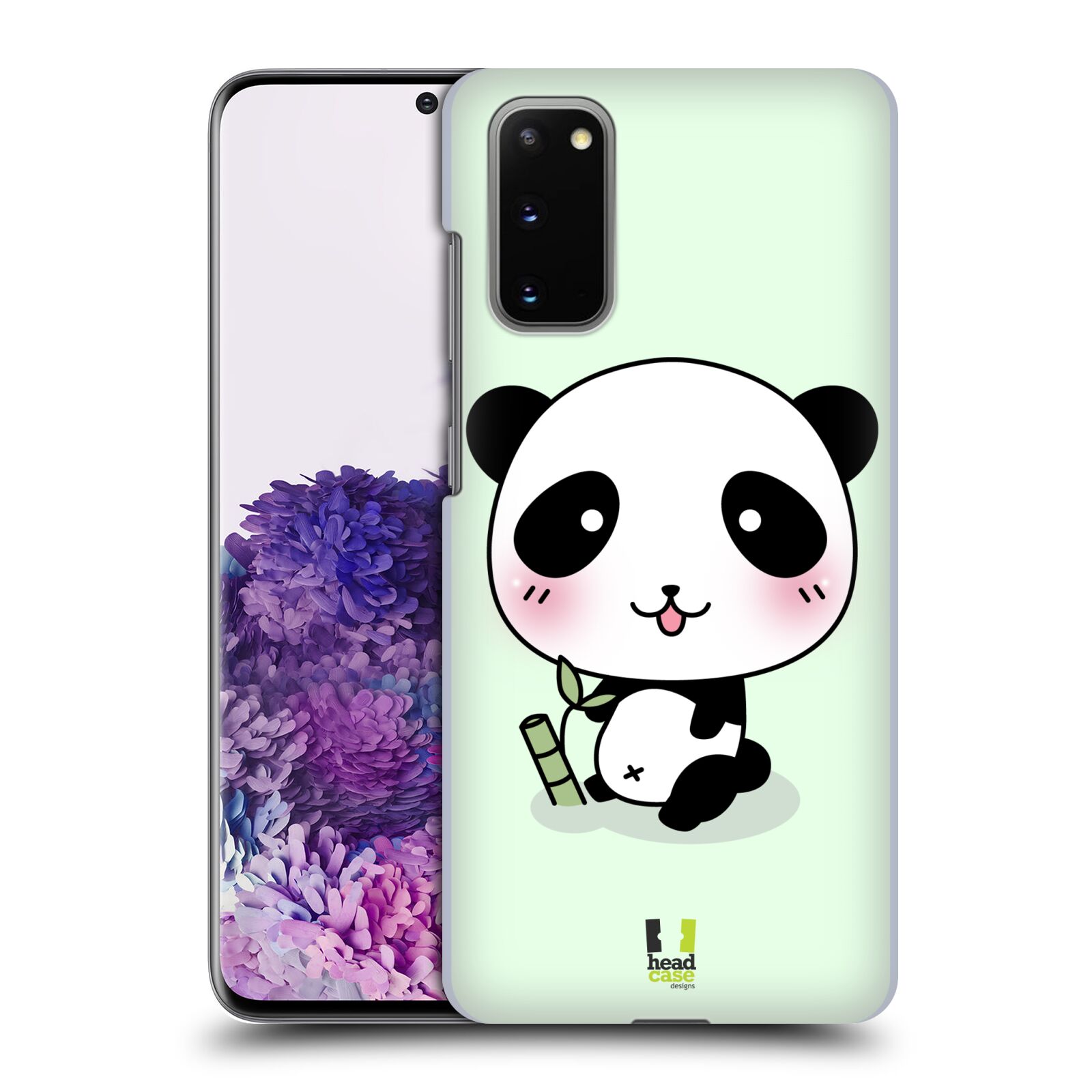 Pouzdro na mobil Samsung Galaxy S20 - HEAD CASE - vzor Roztomilá panda zelená