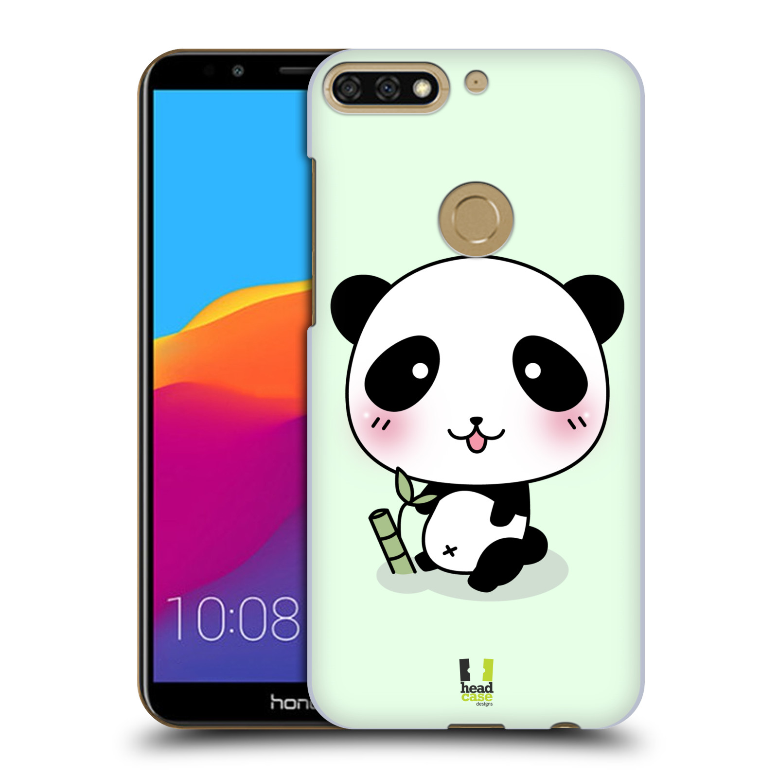HEAD CASE plastový obal na mobil Honor 7c vzor Roztomilá panda zelená