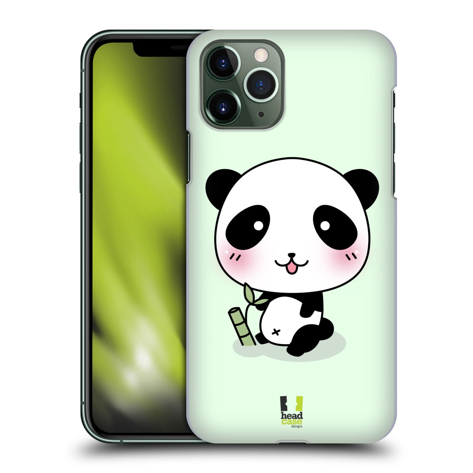 Pouzdro na mobil Apple Iphone 11 PRO - HEAD CASE - vzor Roztomilá panda zelená