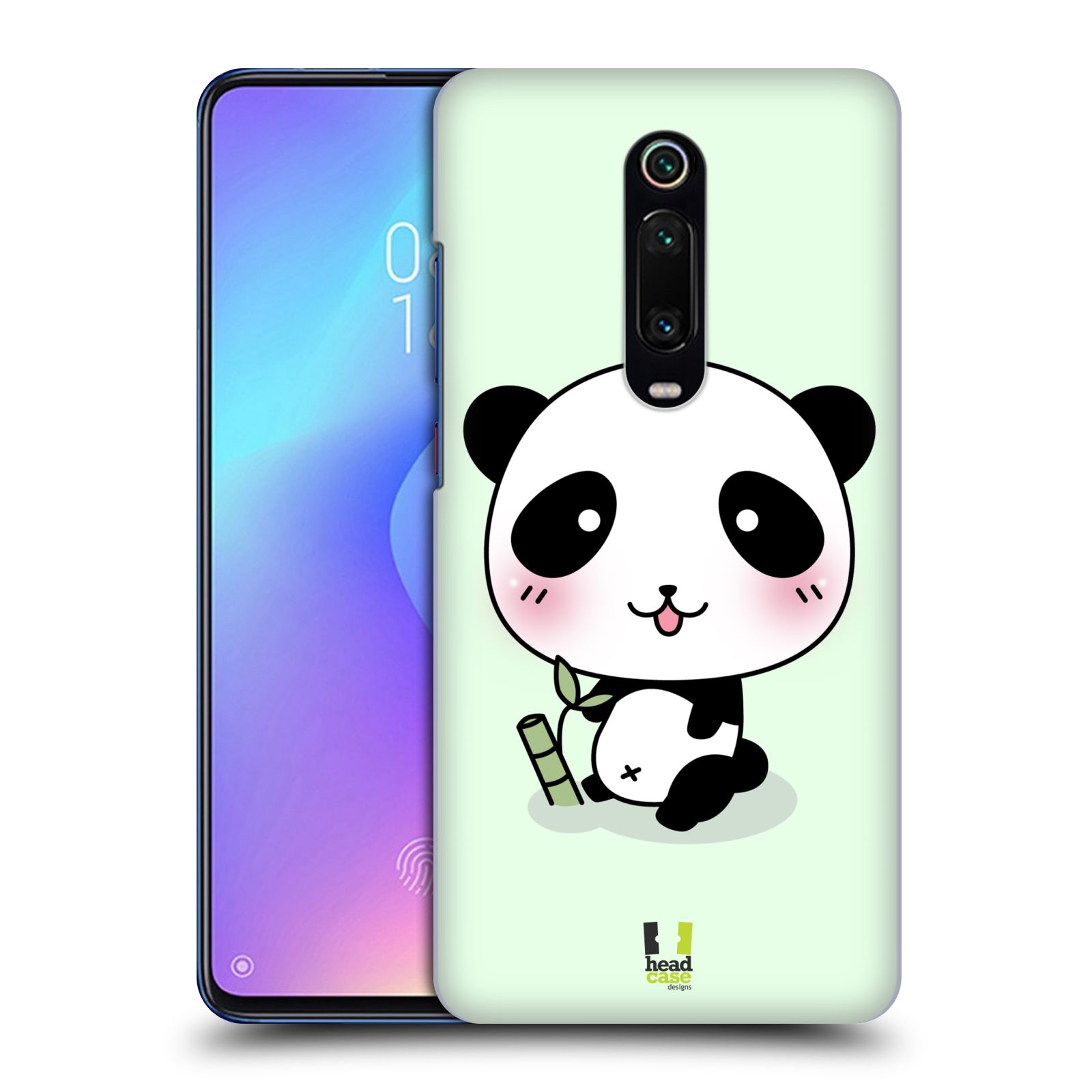 Pouzdro na mobil Xiaomi Mi 9T PRO - HEAD CASE - vzor Roztomilá panda zelená