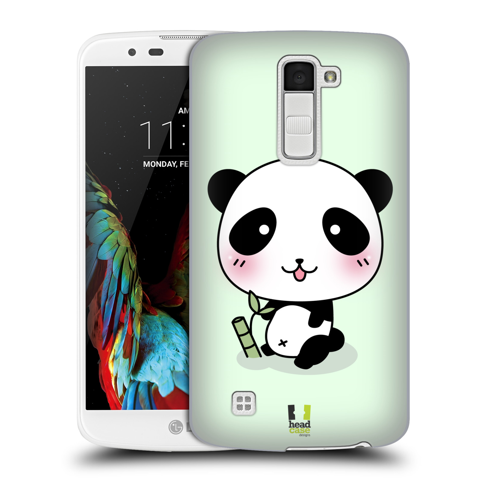 HEAD CASE plastový obal na mobil LG K10 vzor Roztomilá panda zelená