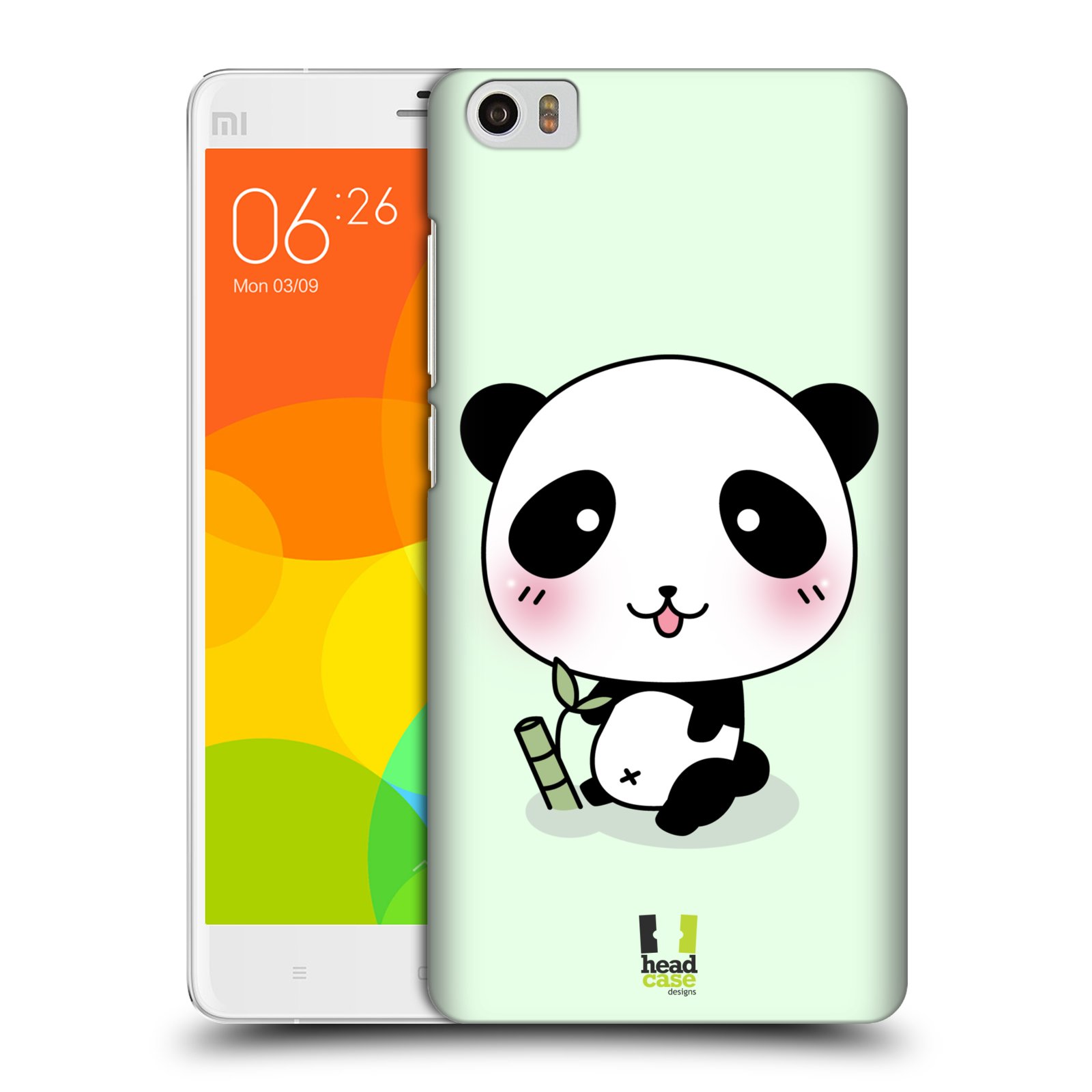 HEAD CASE pevný plastový obal na mobil XIAOMI Mi Note vzor Roztomilá panda zelená