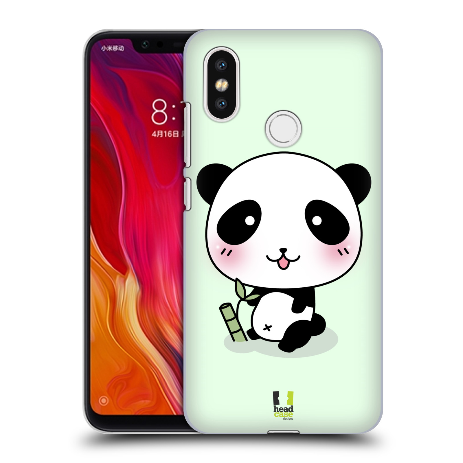 HEAD CASE plastový obal na mobil Xiaomi Mi 8 vzor Roztomilá panda zelená