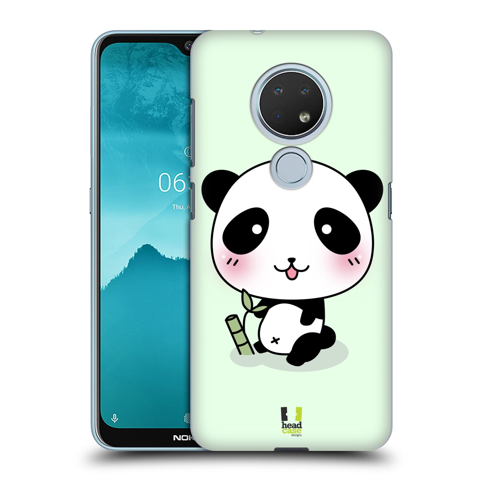 Pouzdro na mobil Nokia 6.2 - HEAD CASE - vzor Roztomilá panda zelená