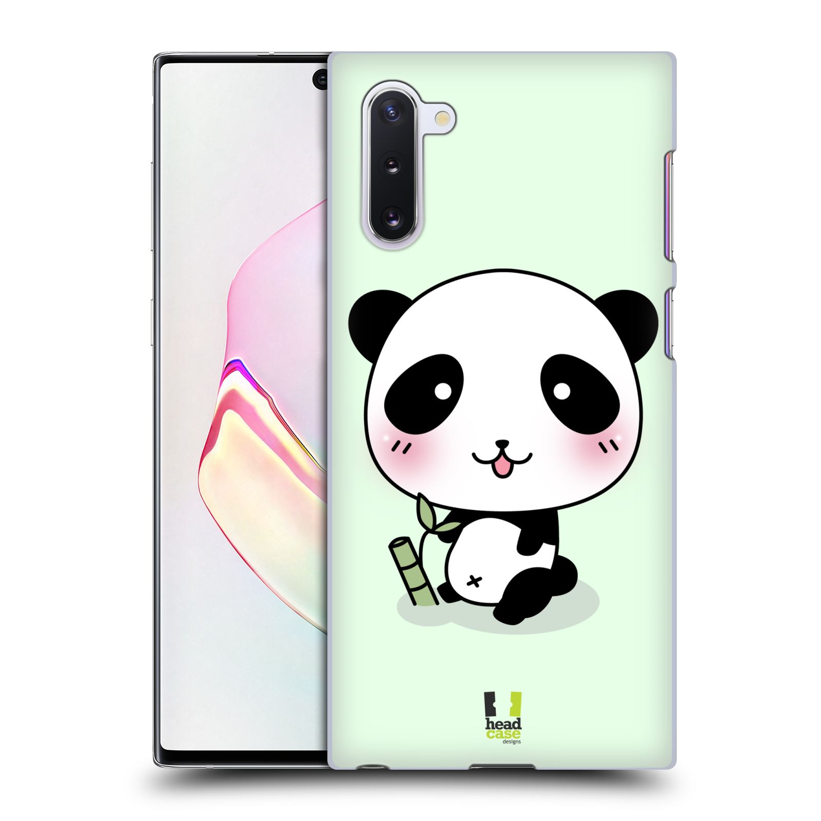Pouzdro na mobil Samsung Galaxy Note 10 - HEAD CASE - vzor Roztomilá panda zelená