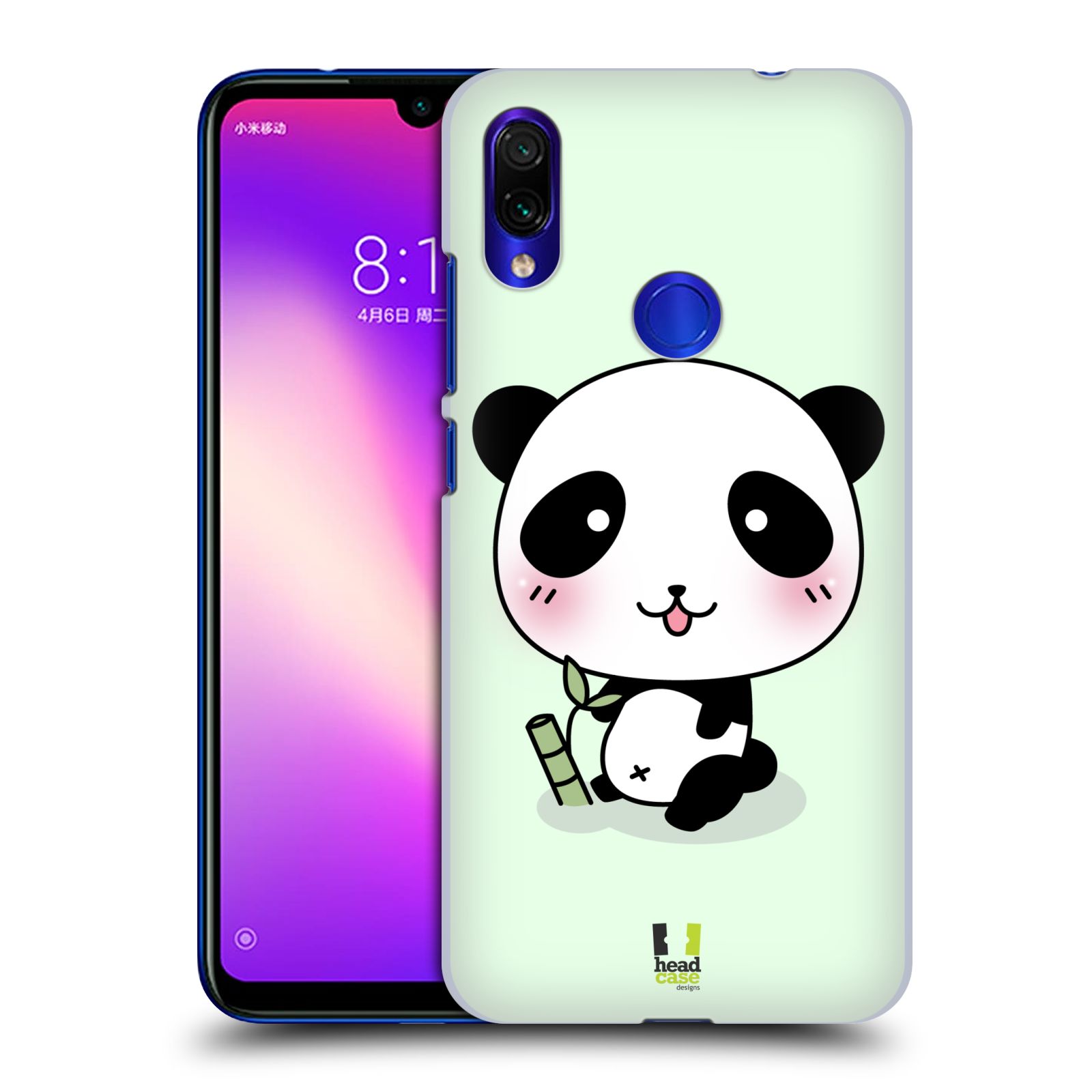 Pouzdro na mobil Xiaomi Redmi Note 7 - Head Case - vzor Roztomilá panda zelená