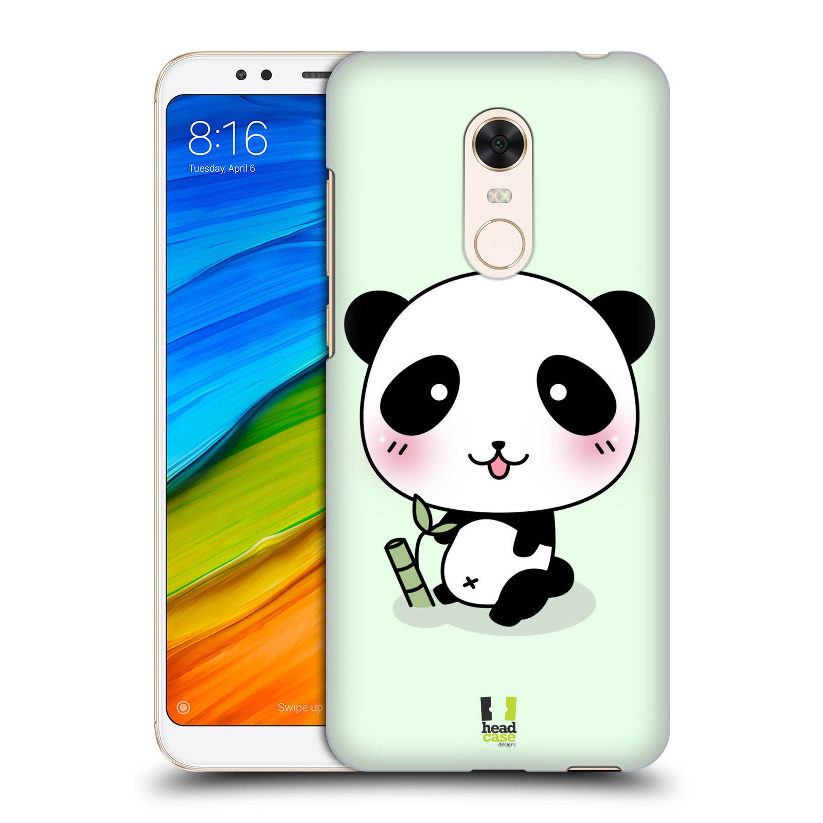 HEAD CASE plastový obal na mobil Xiaomi Redmi 5 PLUS vzor Roztomilá panda zelená