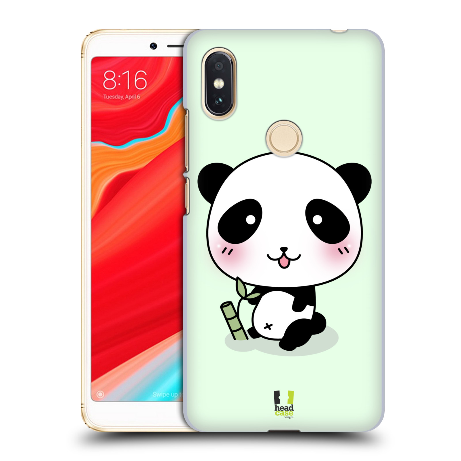 HEAD CASE plastový obal na mobil Xiaomi Redmi S2 vzor Roztomilá panda zelená