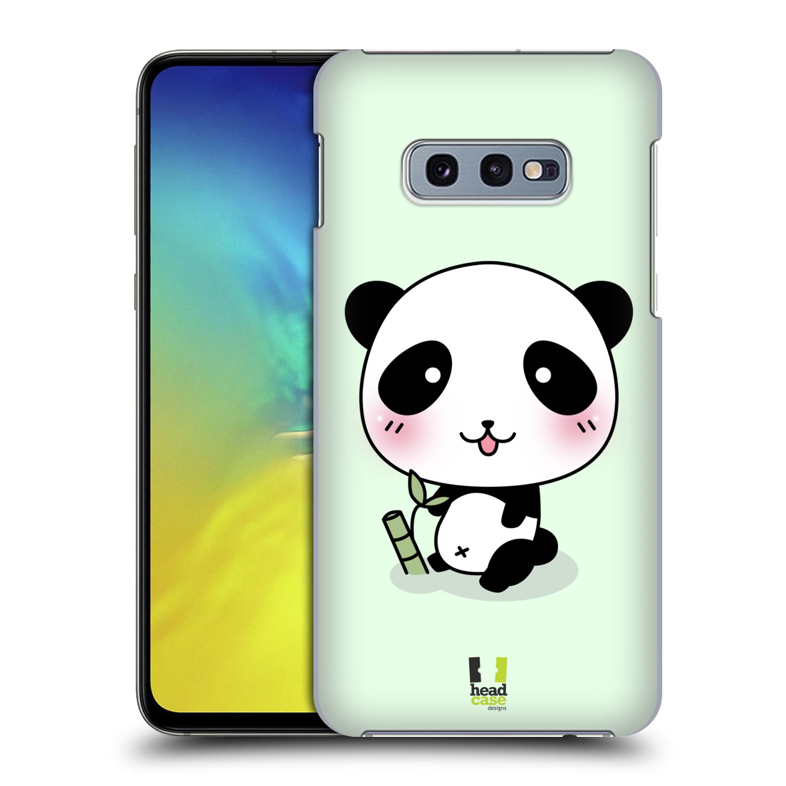 Pouzdro na mobil Samsung Galaxy S10e - HEAD CASE - vzor Roztomilá panda zelená