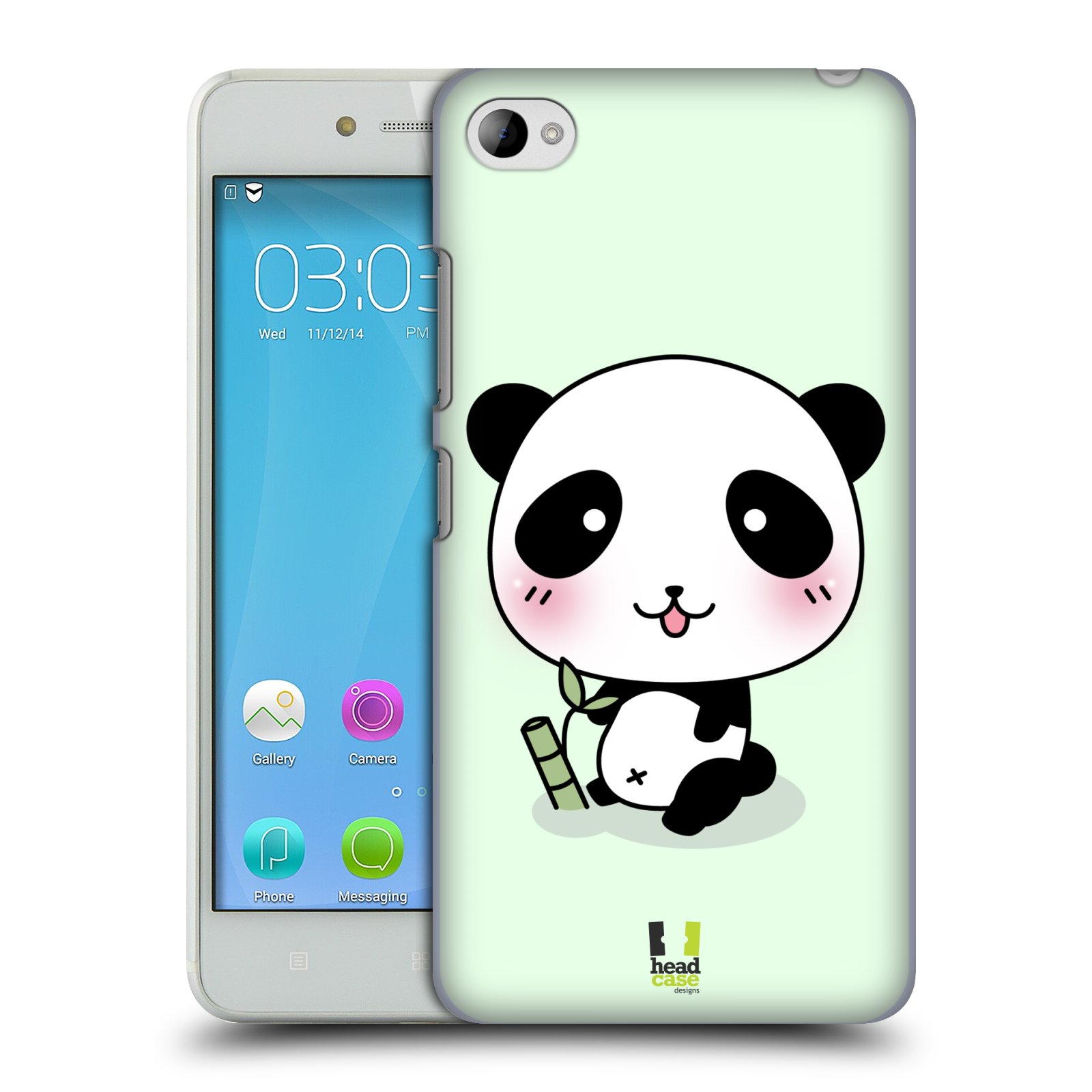 HEAD CASE pevný plastový obal na mobil LENOVO S90 vzor Roztomilá panda zelená