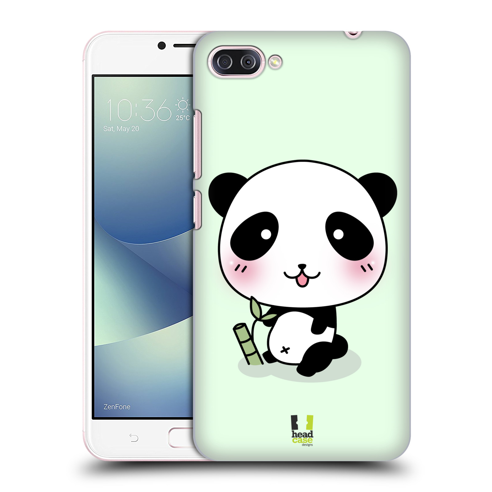 HEAD CASE plastový obal na mobil Asus Zenfone 4 MAX ZC554KL vzor Roztomilá panda zelená