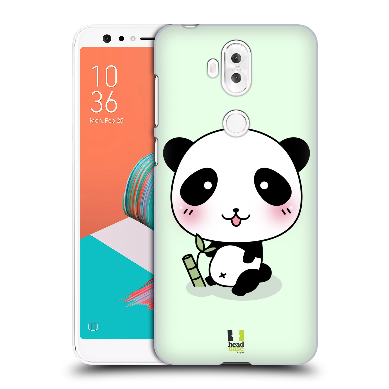 HEAD CASE plastový obal na mobil Asus Zenfone 5 LITE ZC600KL vzor Roztomilá panda zelená