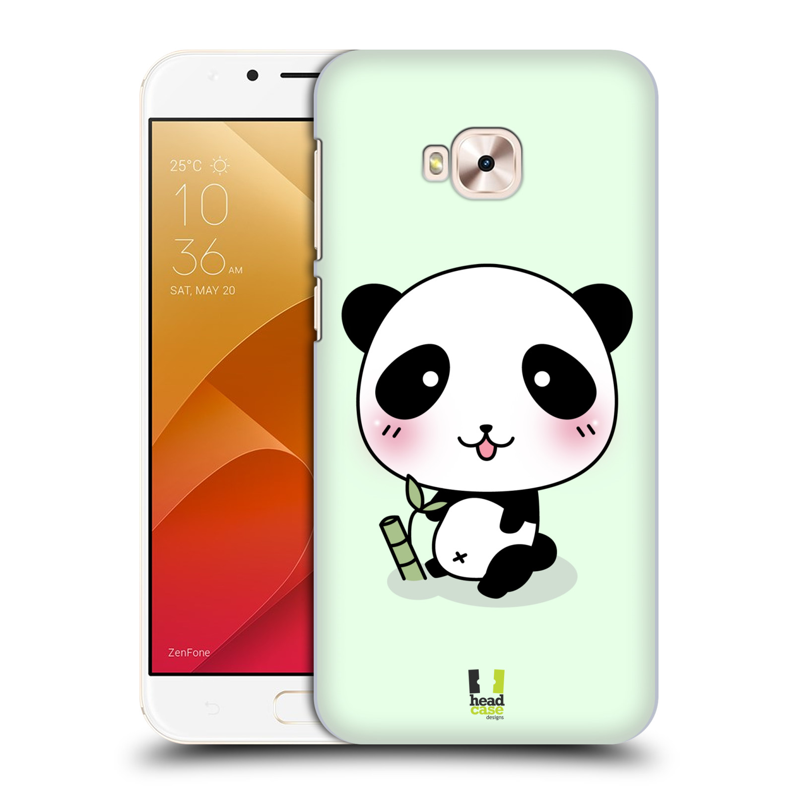 HEAD CASE plastový obal na mobil Asus Zenfone 4 Selfie Pro ZD552KL vzor Roztomilá panda zelená