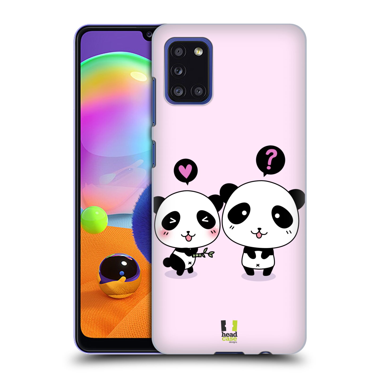 Zadní kryt na mobil Samsung Galaxy A31 vzor Roztomilá panda růžová