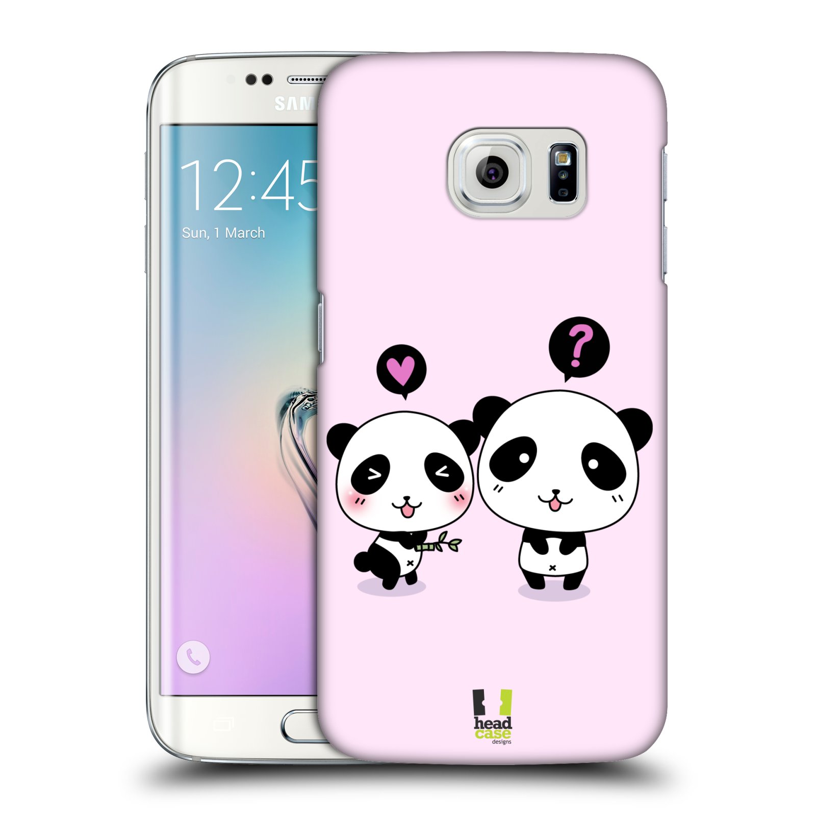HEAD CASE plastový obal na mobil SAMSUNG Galaxy S6 EDGE (G9250, G925, G925F) vzor Roztomilá panda růžová