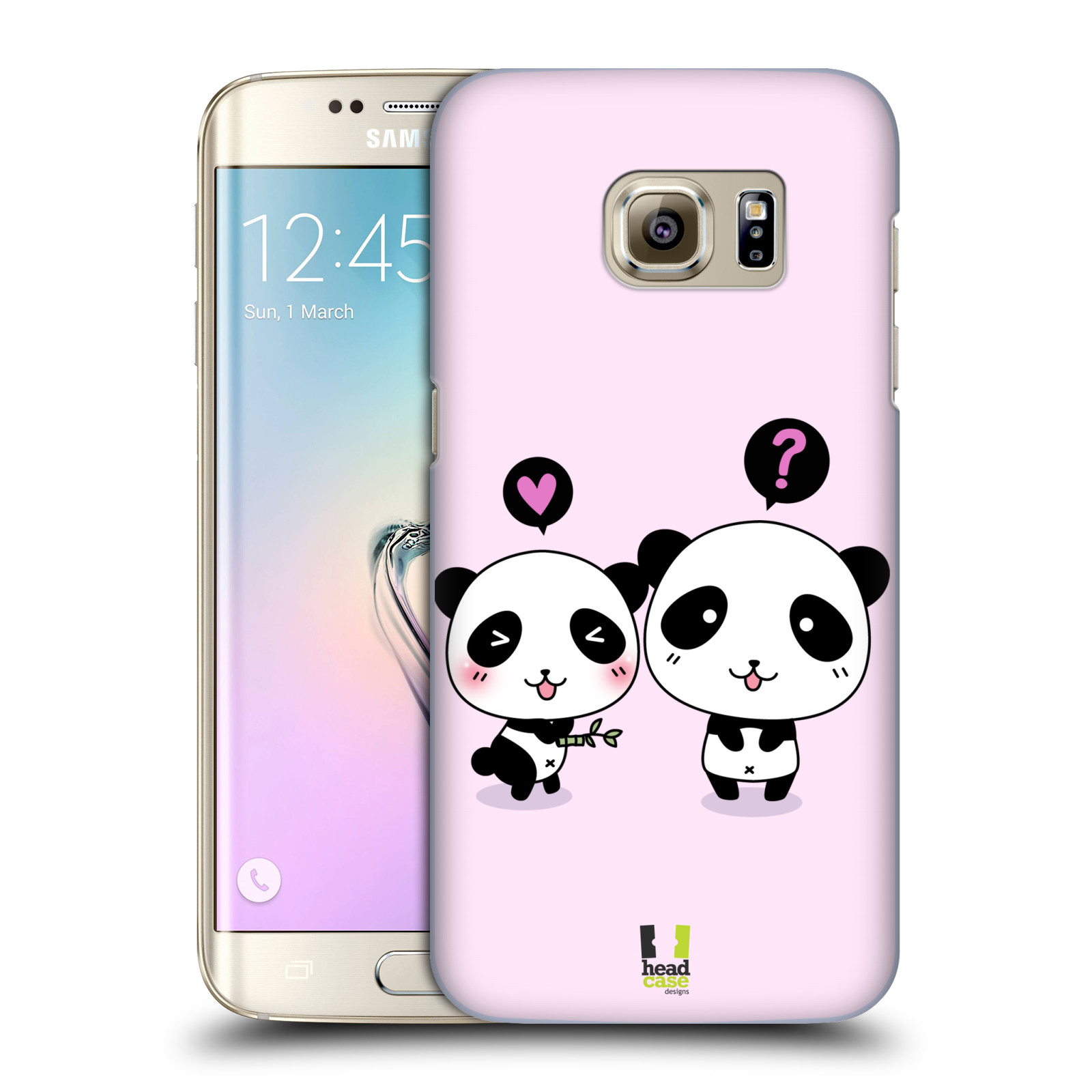 HEAD CASE plastový obal na mobil SAMSUNG GALAXY S7 EDGE vzor Roztomilá panda růžová