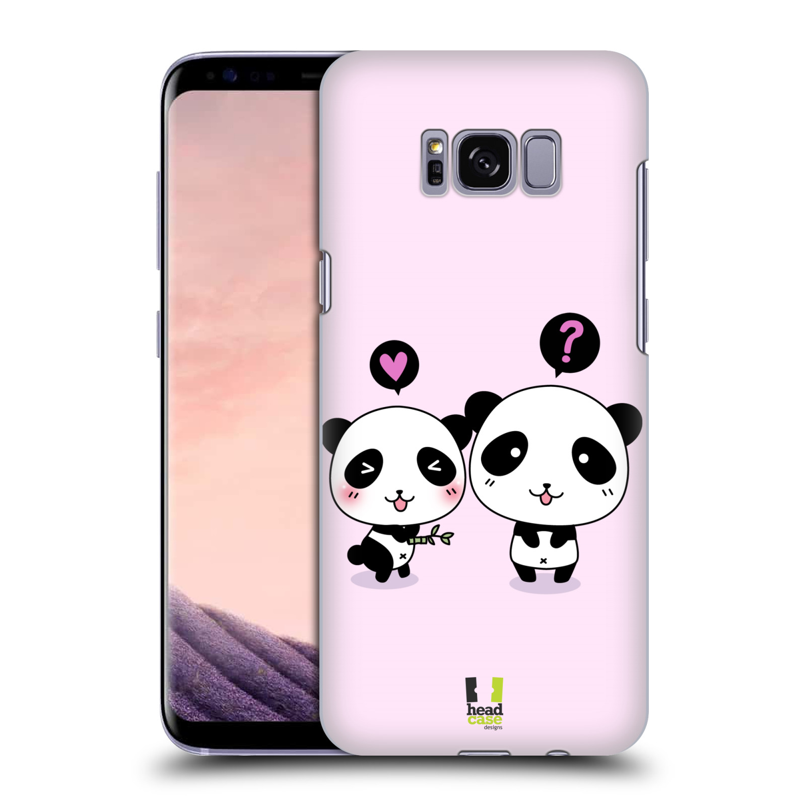 HEAD CASE plastový obal na mobil Samsung Galaxy S8 vzor Roztomilá panda růžová