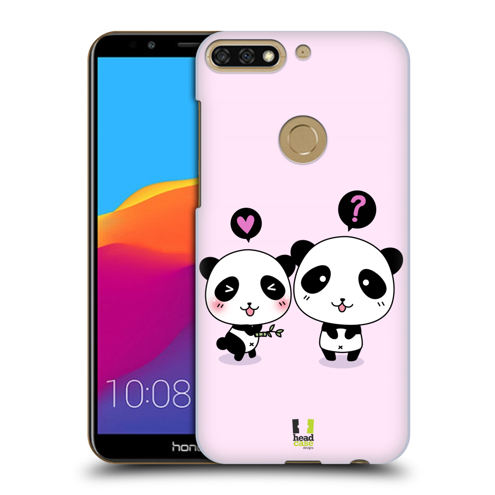 HEAD CASE plastový obal na mobil Honor 7c vzor Roztomilá panda růžová