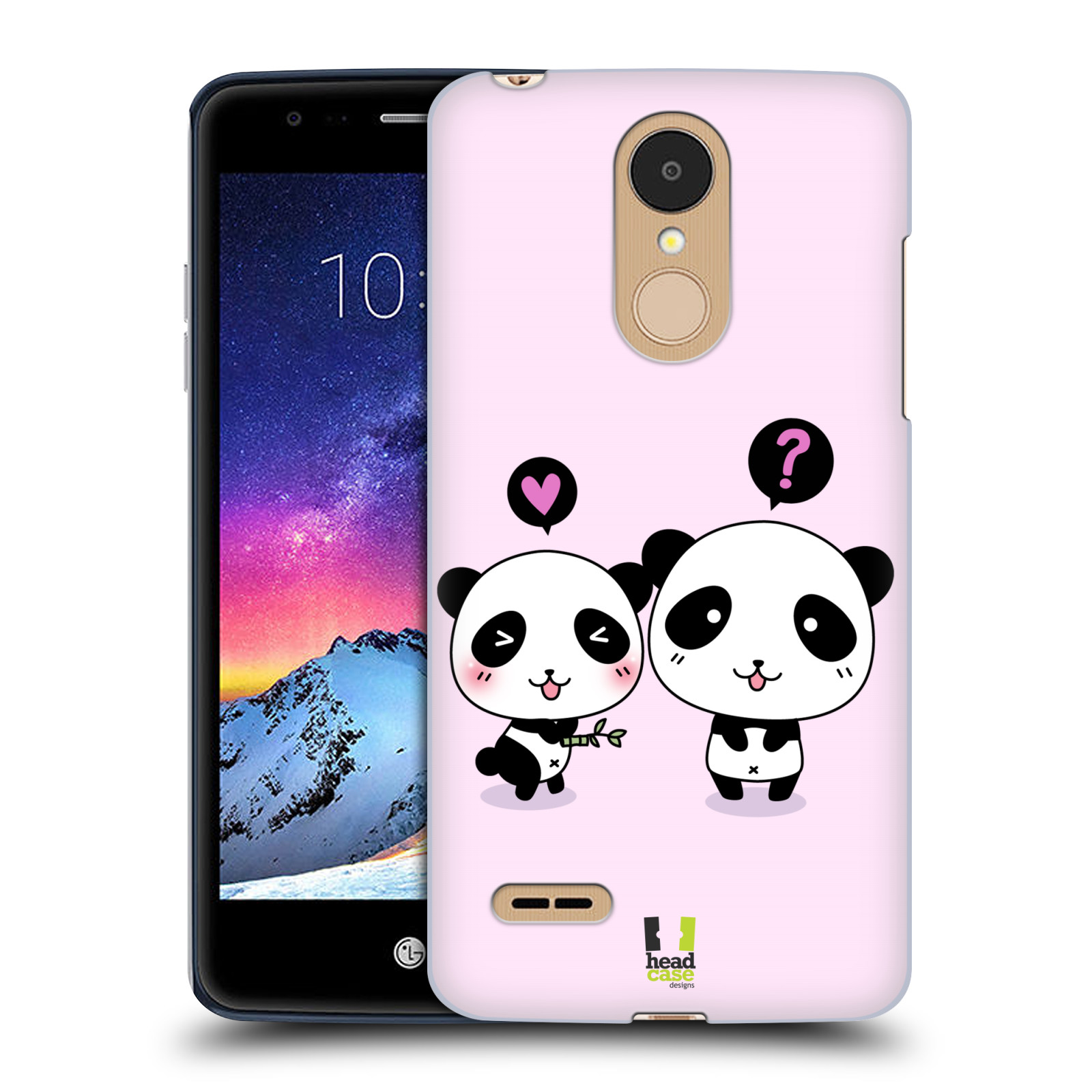 HEAD CASE plastový obal na mobil LG K9 / K8 2018 vzor Roztomilá panda růžová