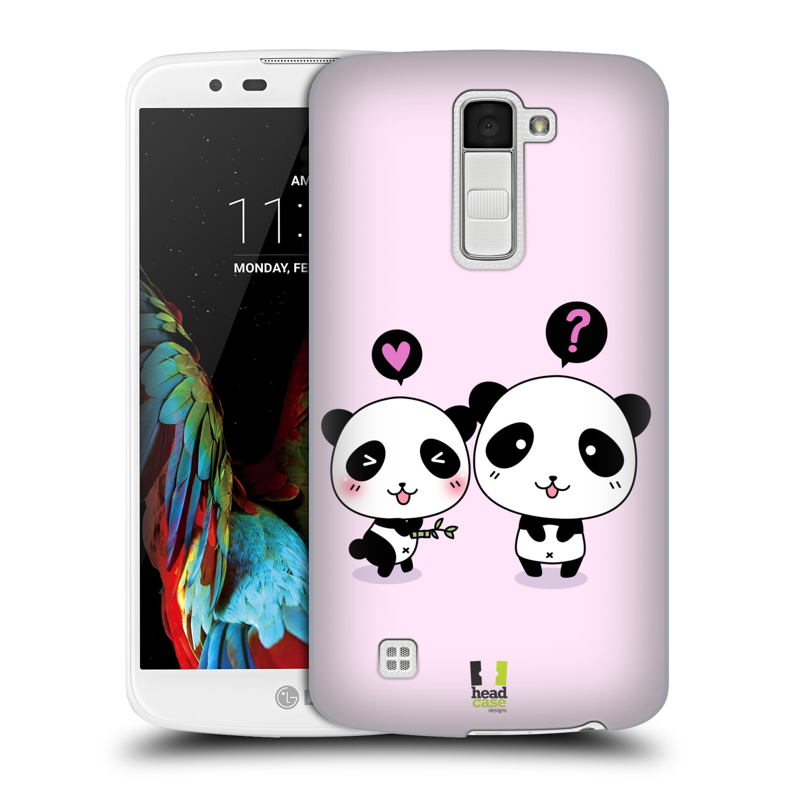 HEAD CASE plastový obal na mobil LG K10 vzor Roztomilá panda růžová