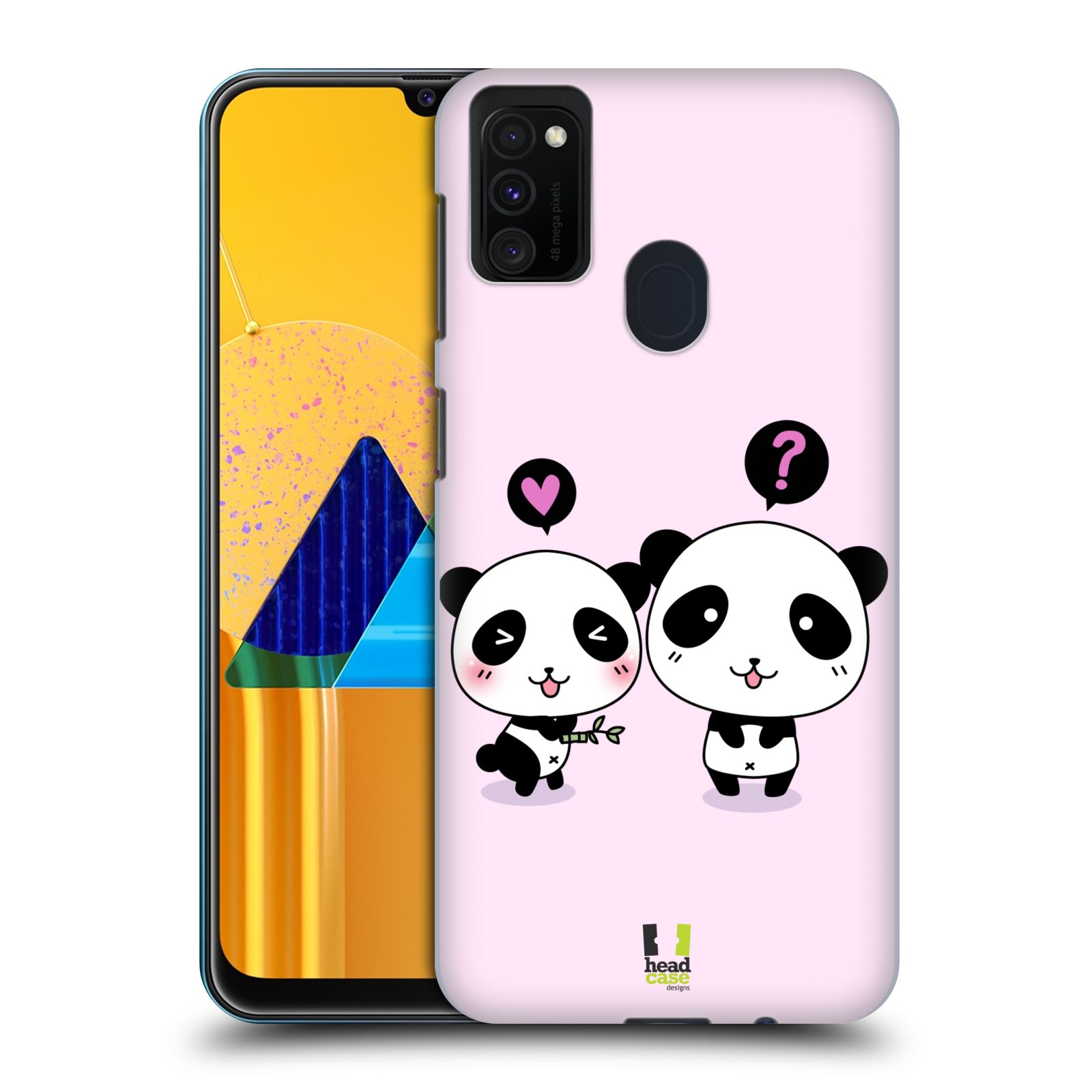 Zadní kryt na mobil Samsung Galaxy M21 vzor Roztomilá panda růžová