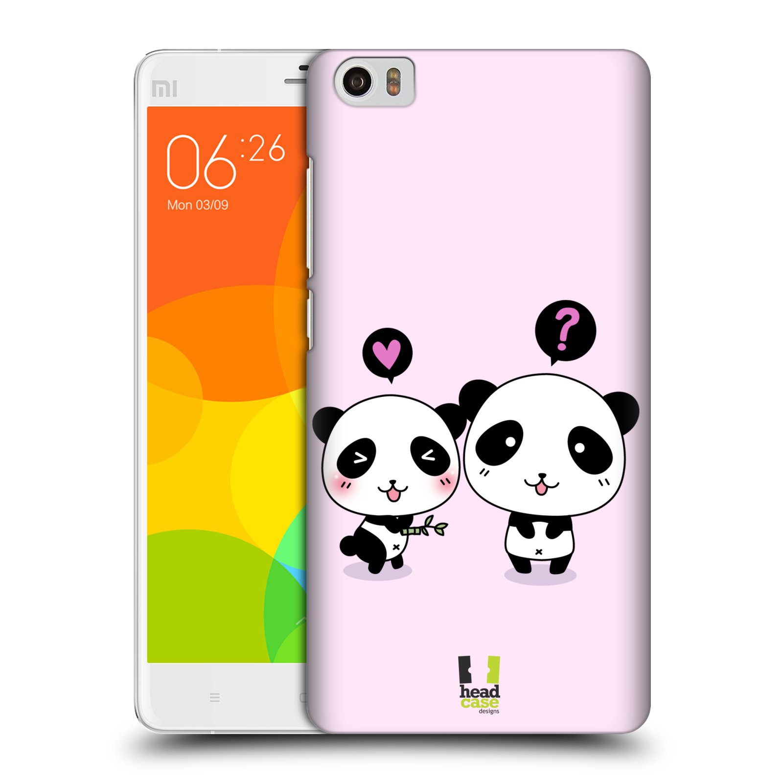 HEAD CASE pevný plastový obal na mobil XIAOMI Mi Note vzor Roztomilá panda růžová