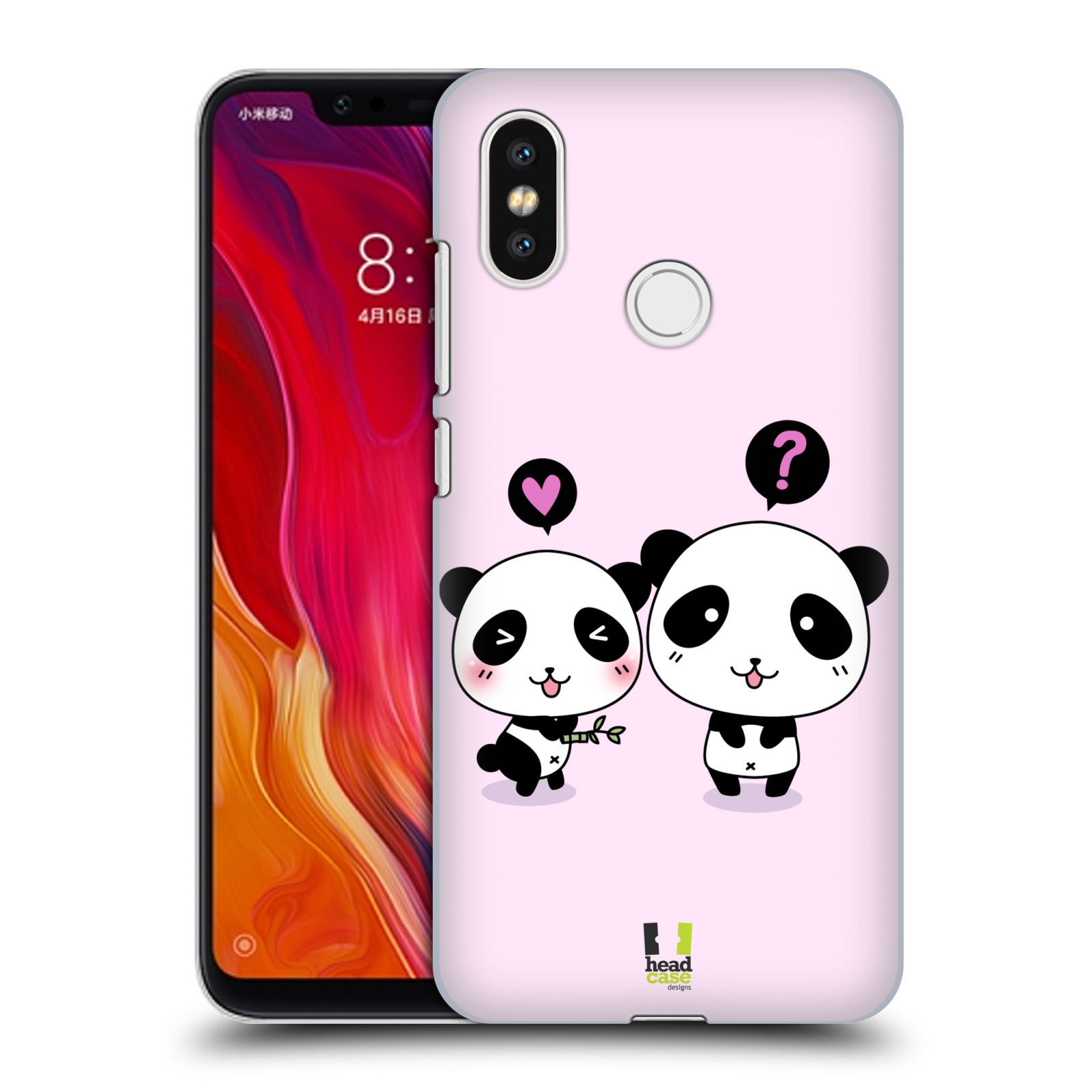HEAD CASE plastový obal na mobil Xiaomi Mi 8 vzor Roztomilá panda růžová