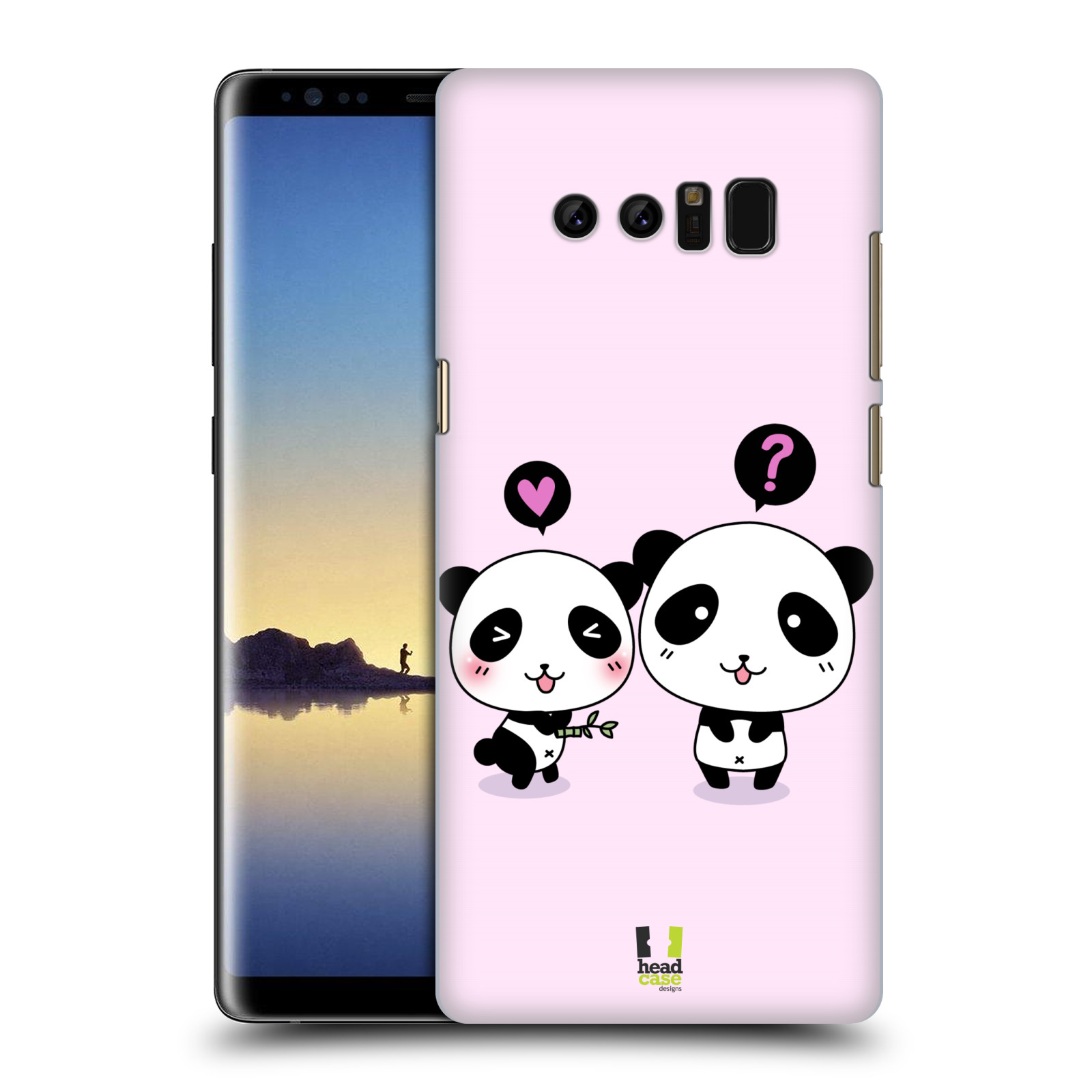 HEAD CASE plastový obal na mobil Samsung Galaxy Note 8 vzor Roztomilá panda růžová