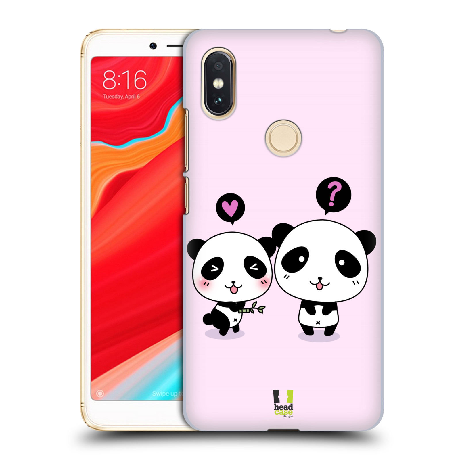 HEAD CASE plastový obal na mobil Xiaomi Redmi S2 vzor Roztomilá panda růžová
