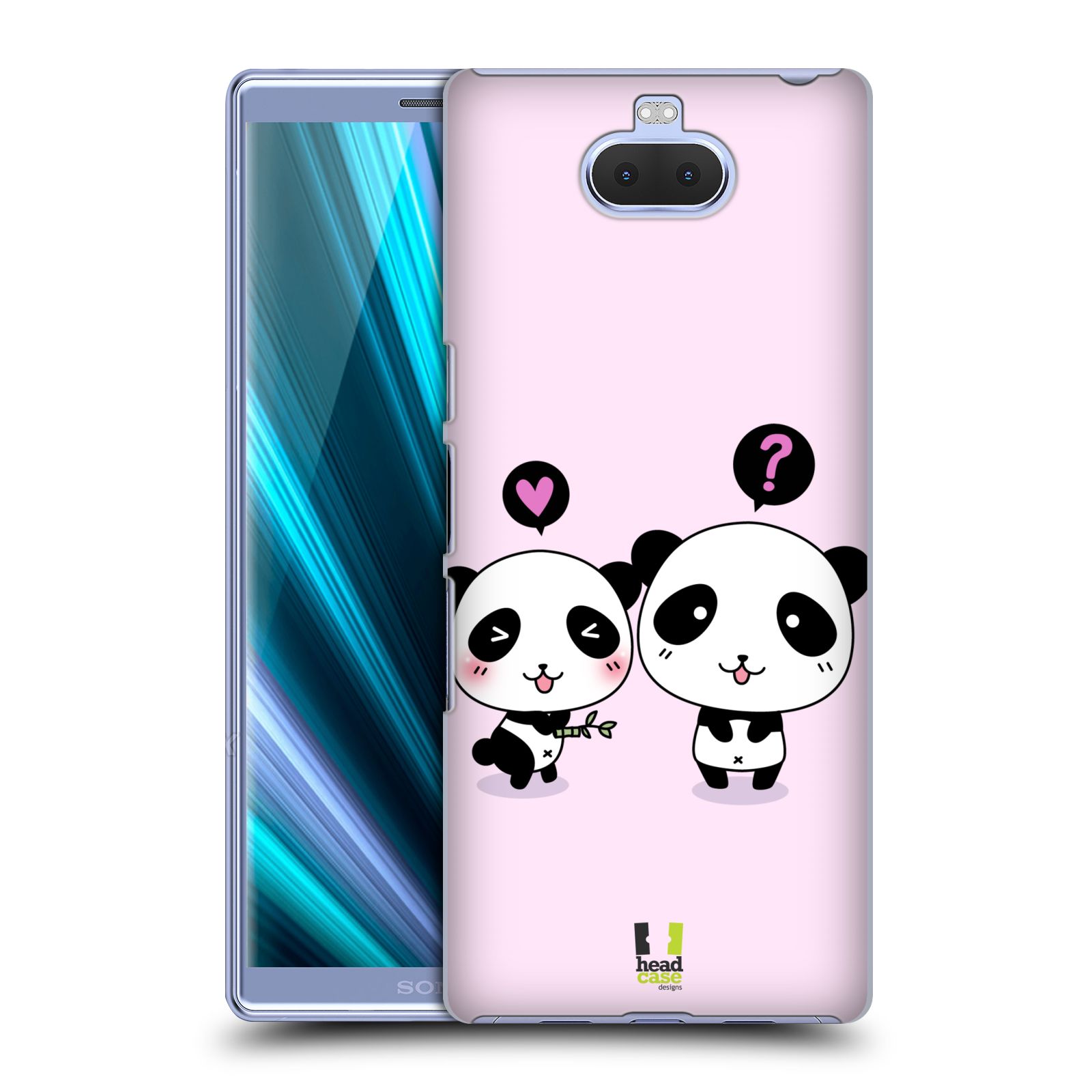 Pouzdro na mobil Sony Xperia 10 - Head Case - vzor Roztomilá panda růžová