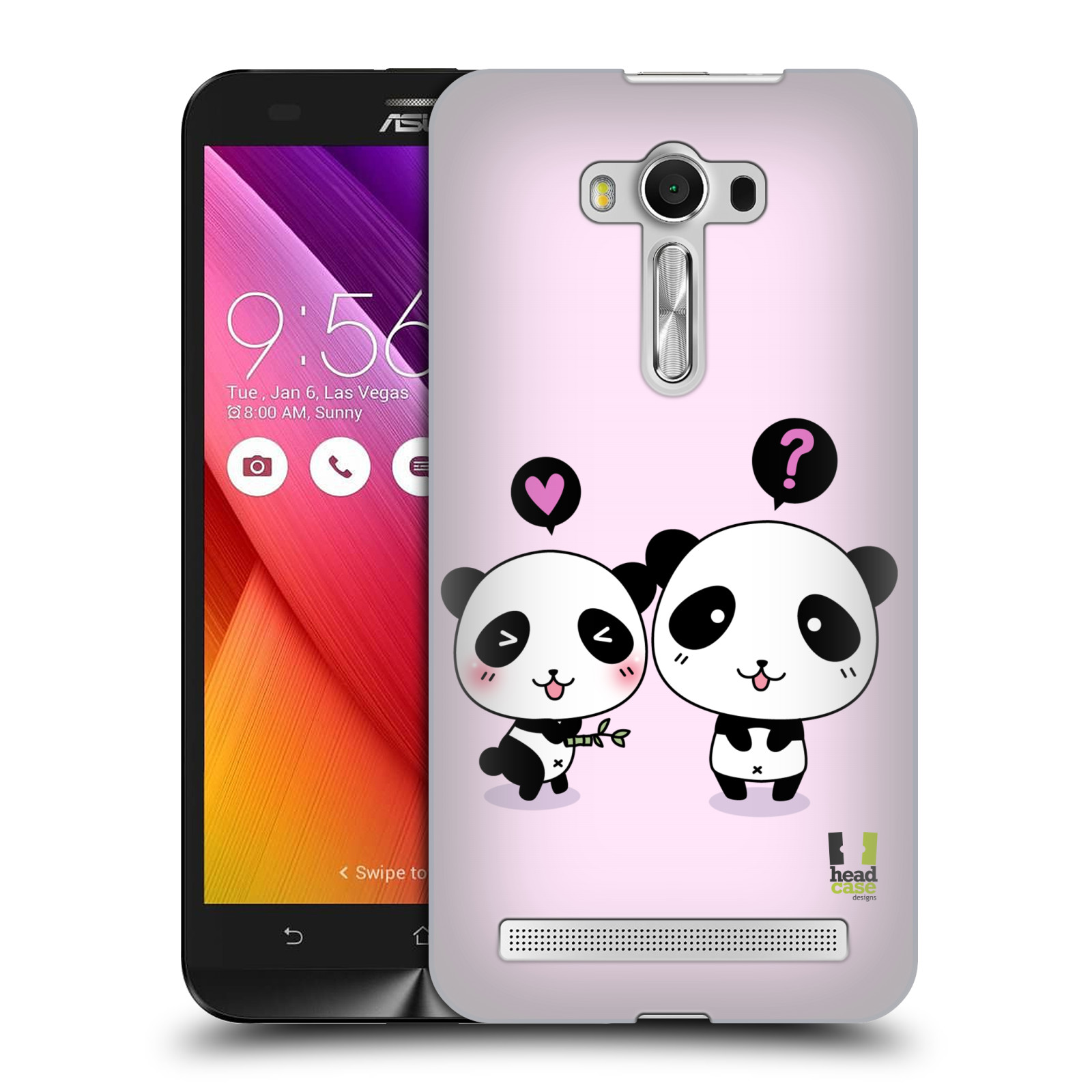 HEAD CASE plastový obal na mobil Asus Zenfone 2 LASER (5,5 displej ZE550KL) vzor Roztomilá panda růžová