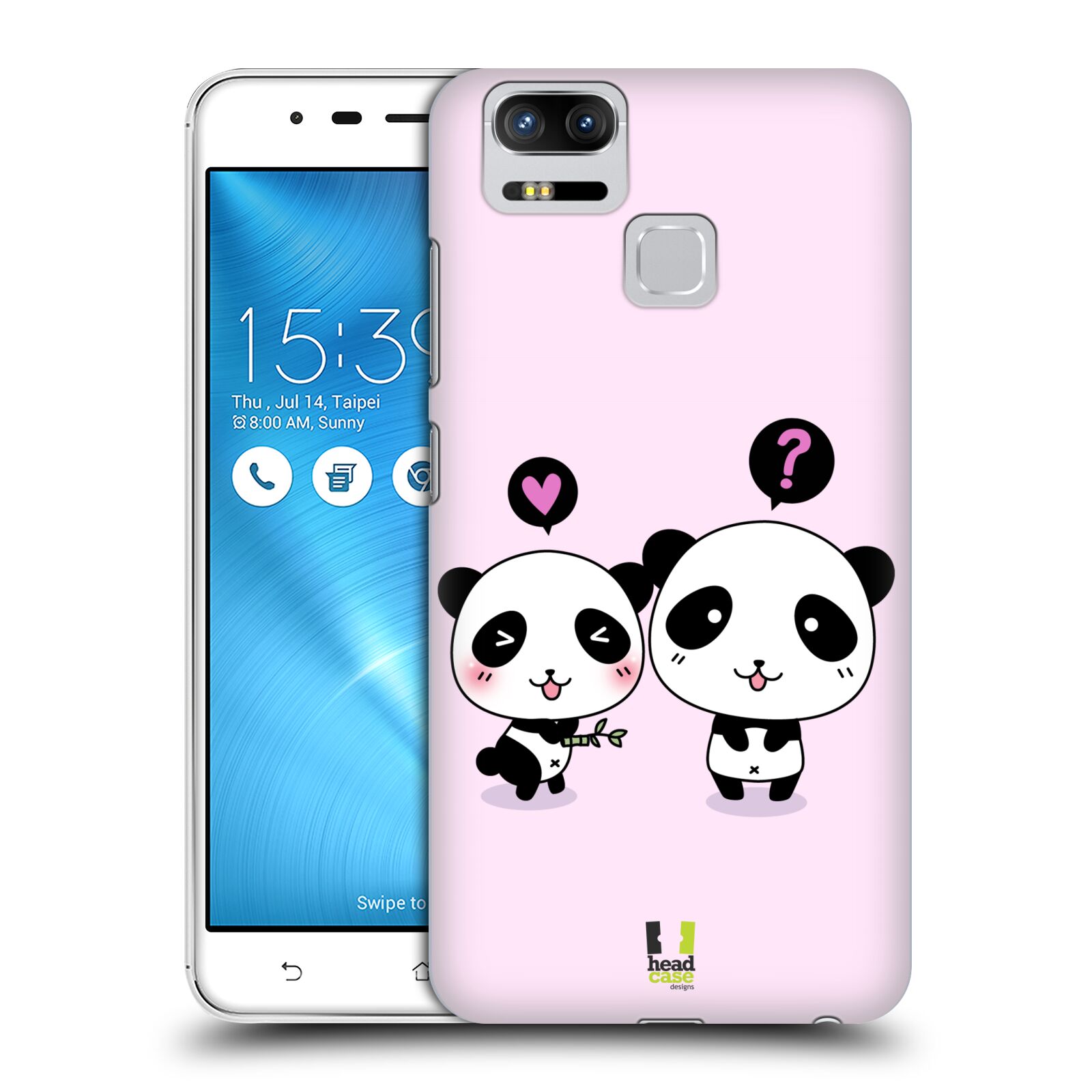 HEAD CASE plastový obal na mobil Asus Zenfone 3 Zoom ZE553KL vzor Roztomilá panda růžová