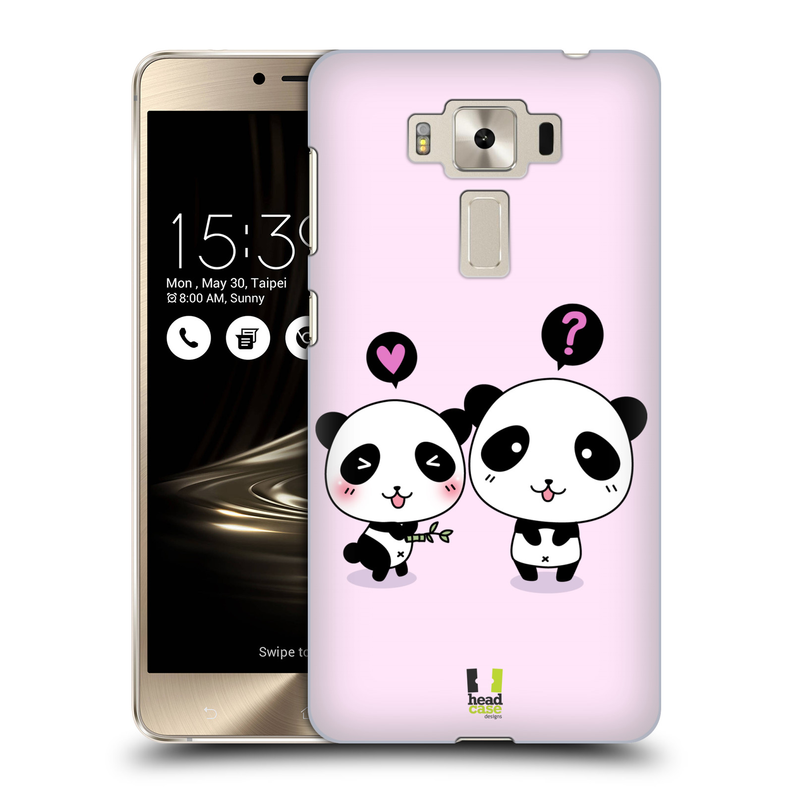 HEAD CASE plastový obal na mobil Asus Zenfone 3 DELUXE ZS550KL vzor Roztomilá panda růžová