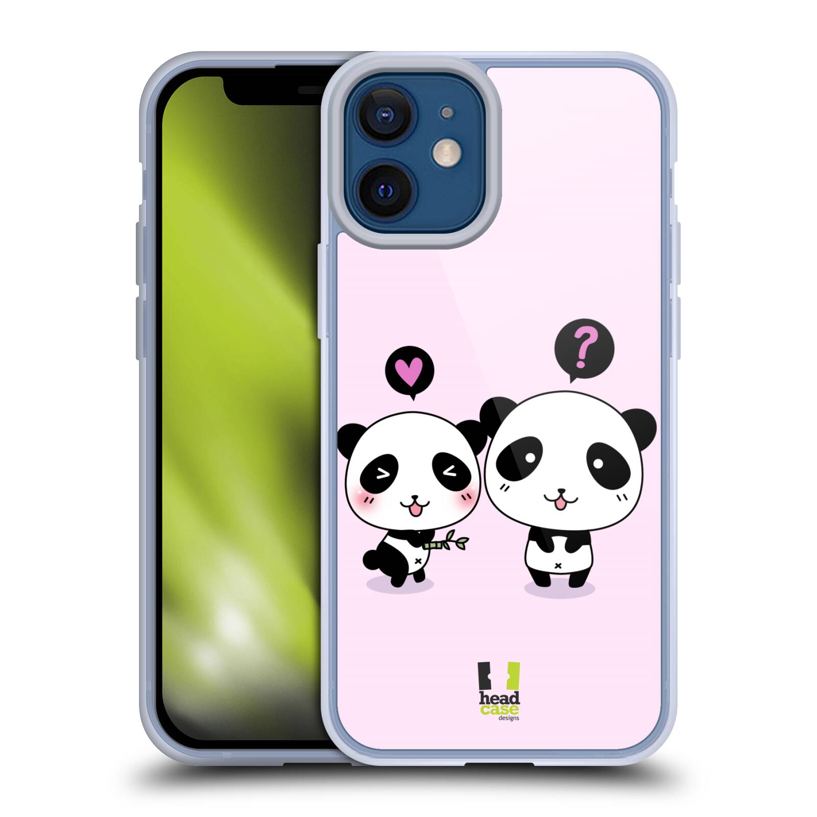Plastový obal na mobil Apple Iphone 12 MINI vzor Roztomilá panda růžová