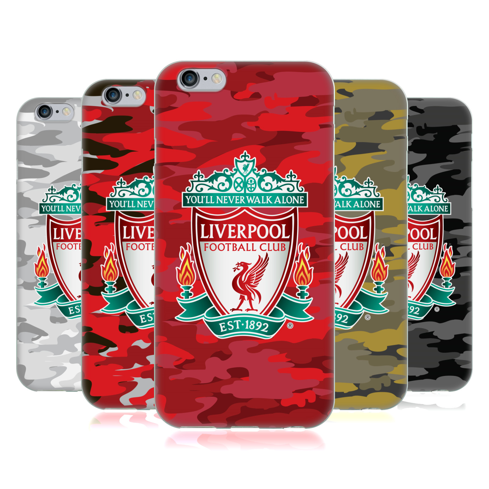 OFFICIAL LIVERPOOL FOOTBALL CLUB CAMOU SOFT GEL CASE FOR APPLE iPHONE