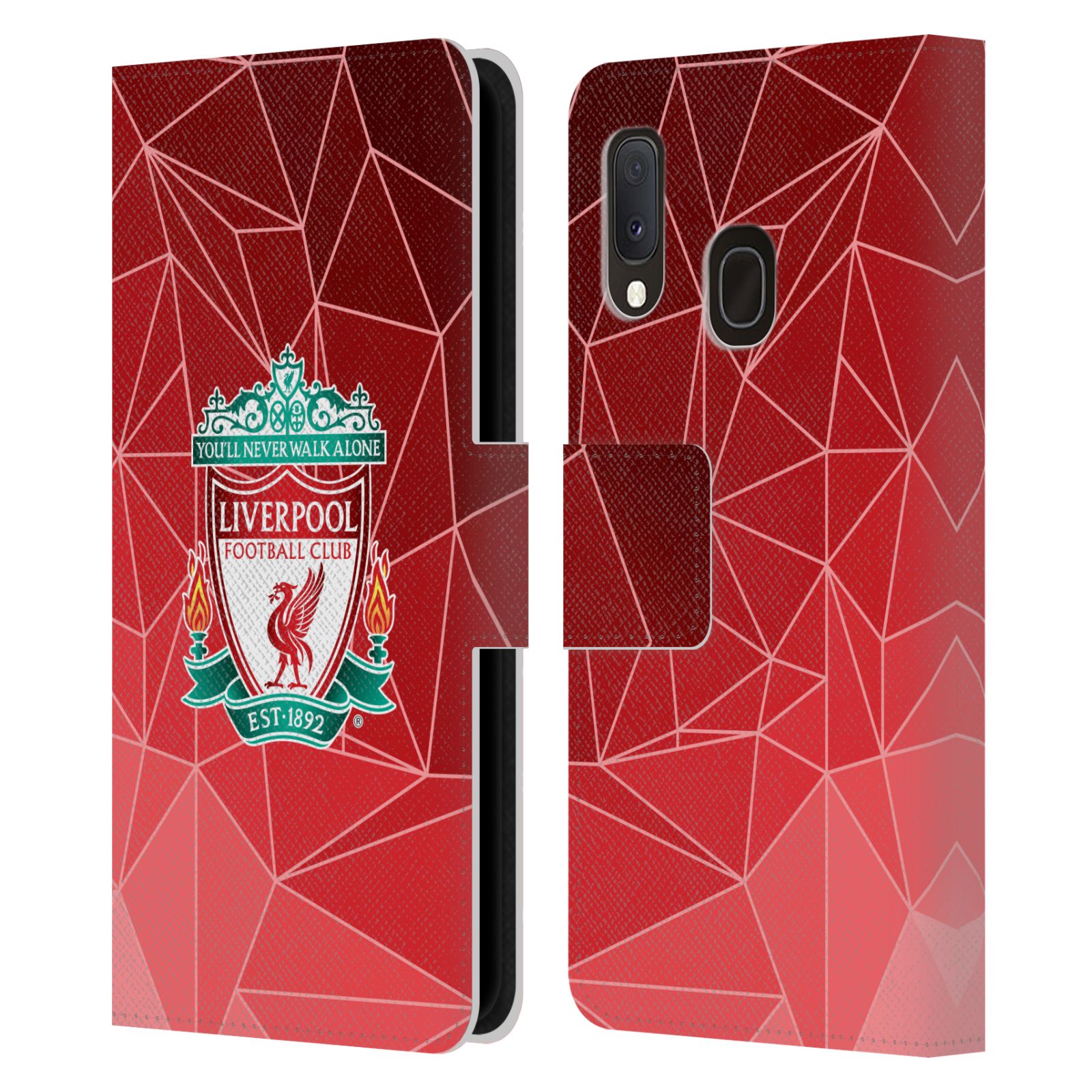 Pouzdro na mobil Samsung Galaxy A20e - Head Case - fotbalový klub liverpool geometrické tvary