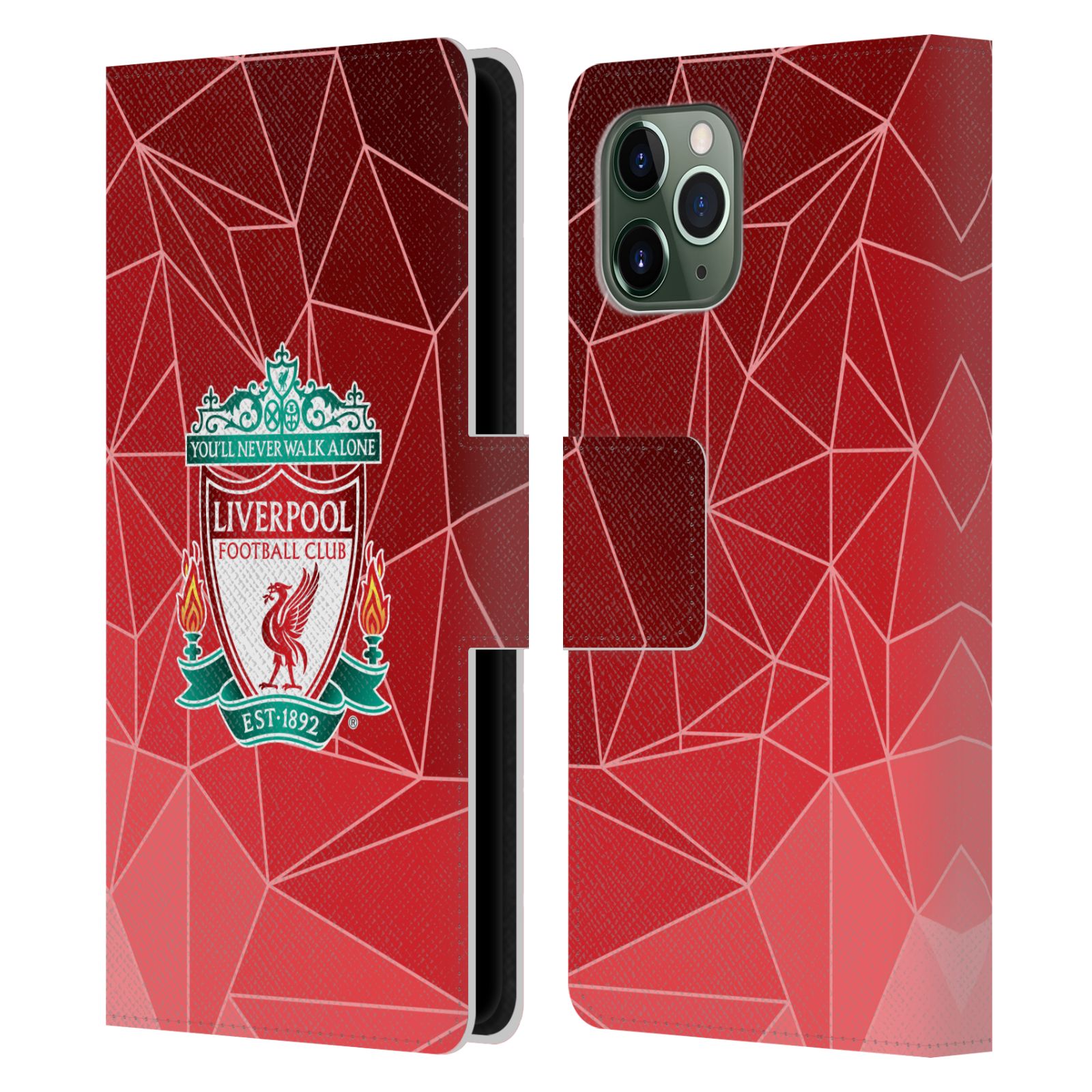 Pouzdro na mobil Apple Iphone 11 PRO - Head Case - fotbalový klub liverpool geometrické tvary
