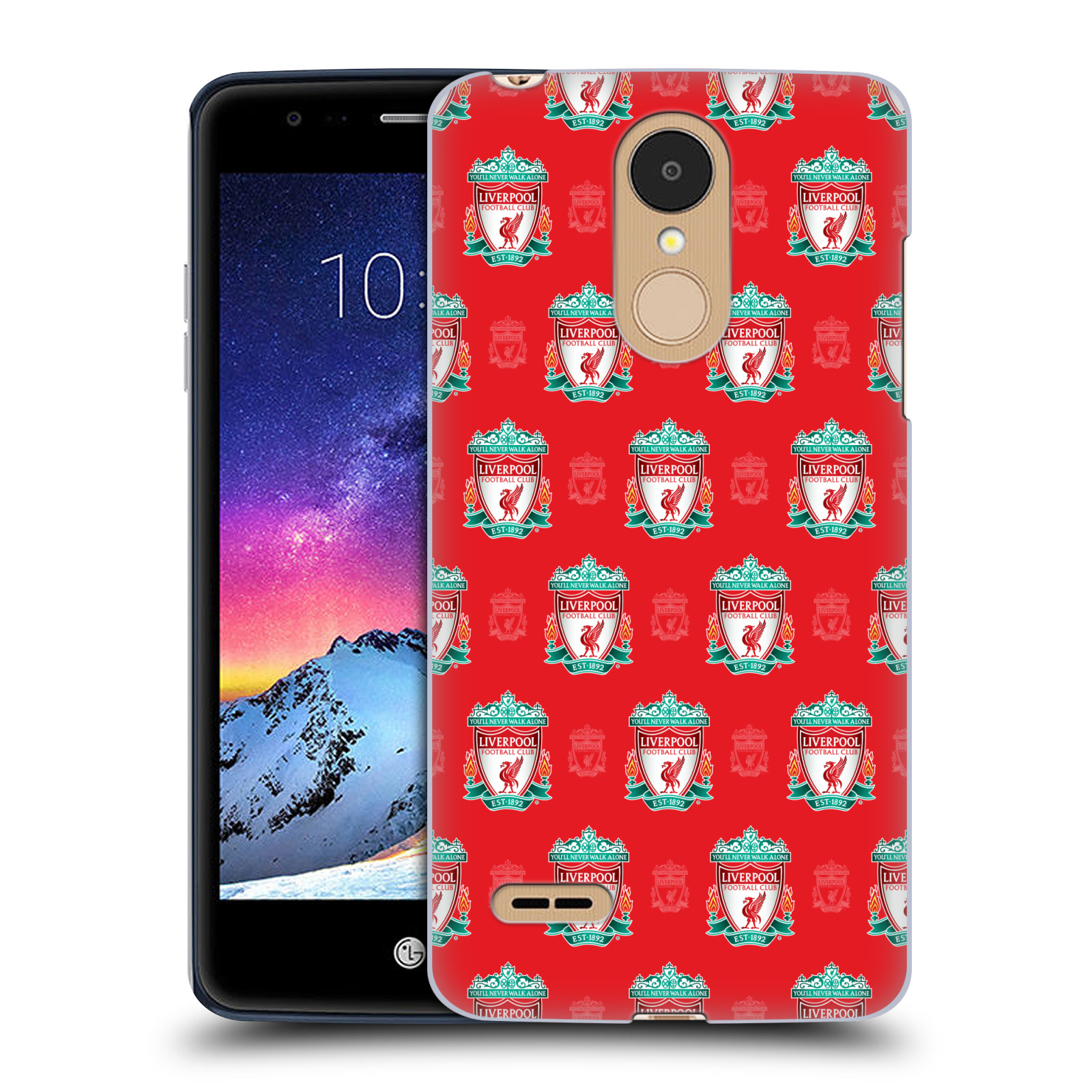 HEAD CASE plastový obal na mobil LG K9 / K8 2018 Fotbalový klub Liverpool znak malý vzorkovaný červené pozadí