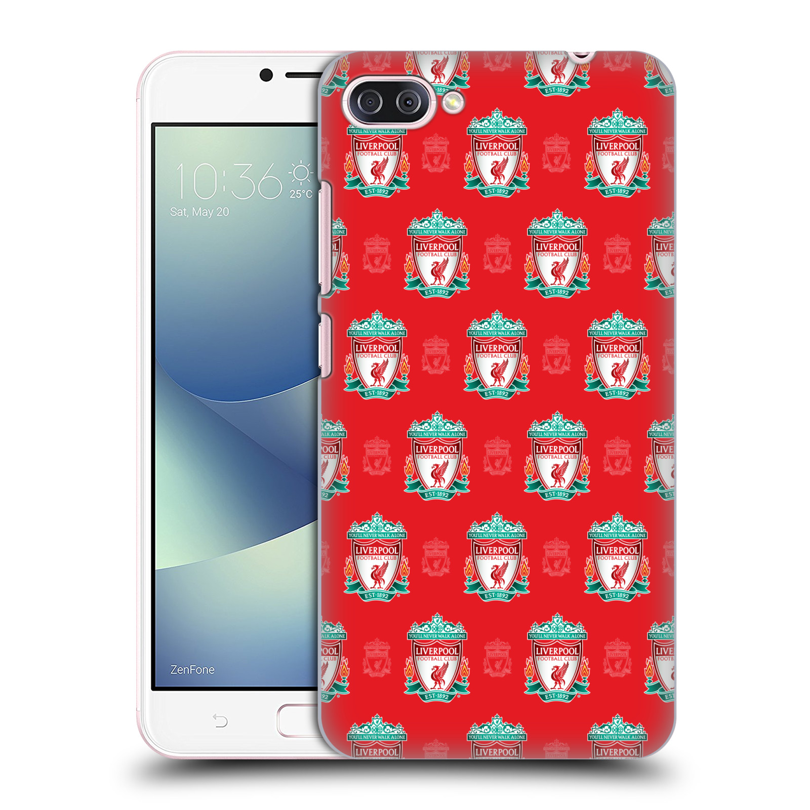 HEAD CASE plastový obal na mobil Asus Zenfone 4 MAX ZC554KL Fotbalový klub Liverpool znak malý vzorkovaný červené pozadí