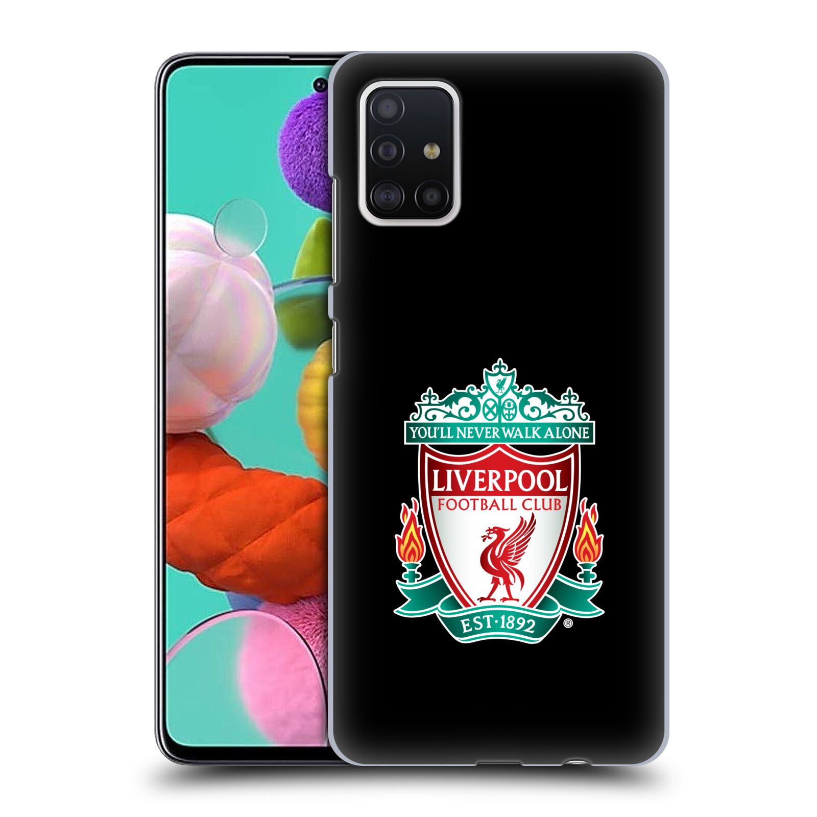 Pouzdro na mobil Samsung Galaxy A51 - HEAD CASE - Fotbalový klub Liverpool barevný znak černé pozadí