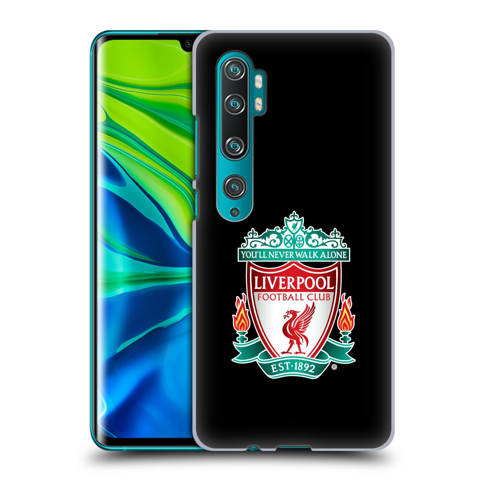 Pouzdro na mobil Xiaomi Mi Note 10 / Mi Note 10 PRO - HEAD CASE - Fotbalový klub Liverpool barevný znak černé pozadí