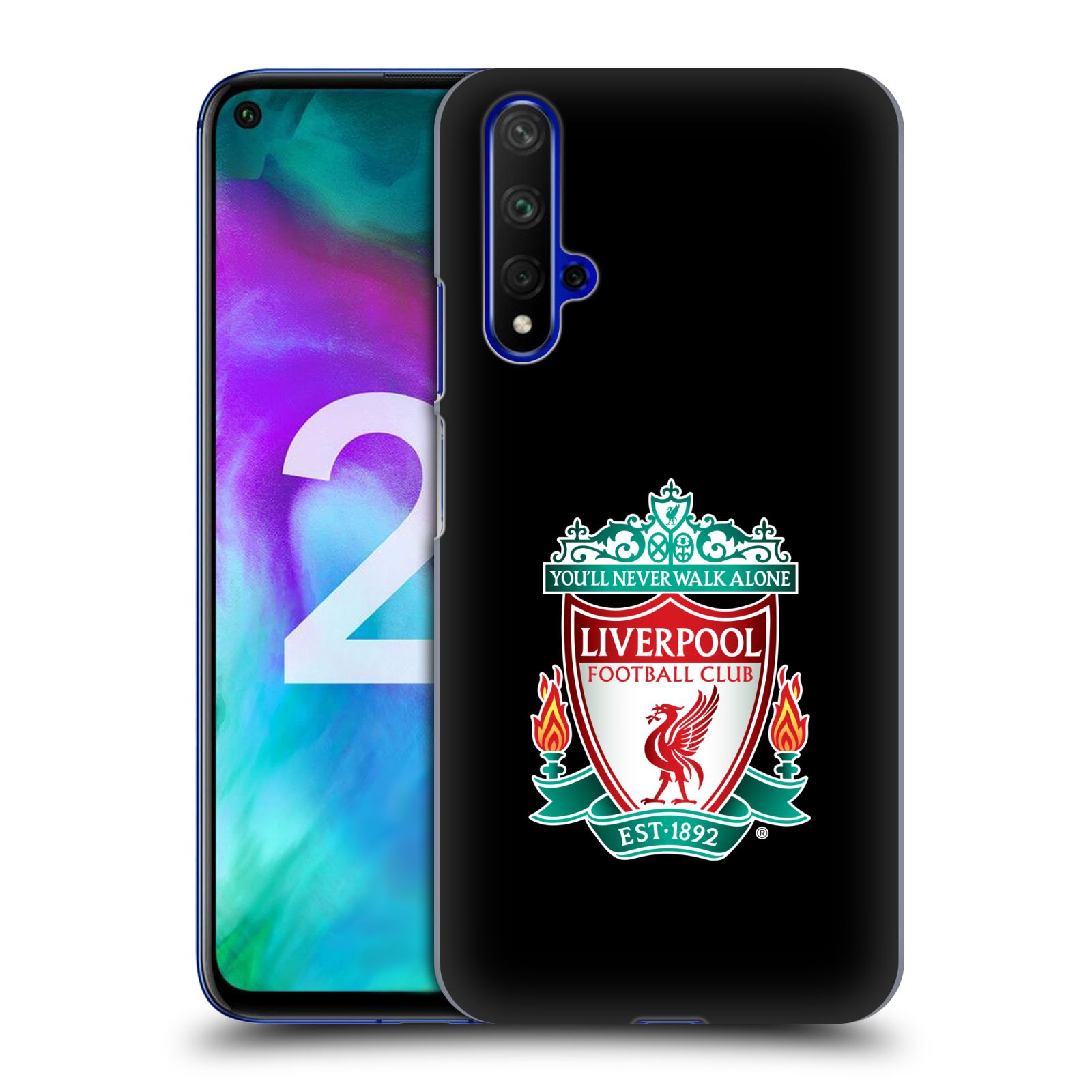 Pouzdro na mobil Honor 20 - HEAD CASE - Fotbalový klub Liverpool barevný znak černé pozadí